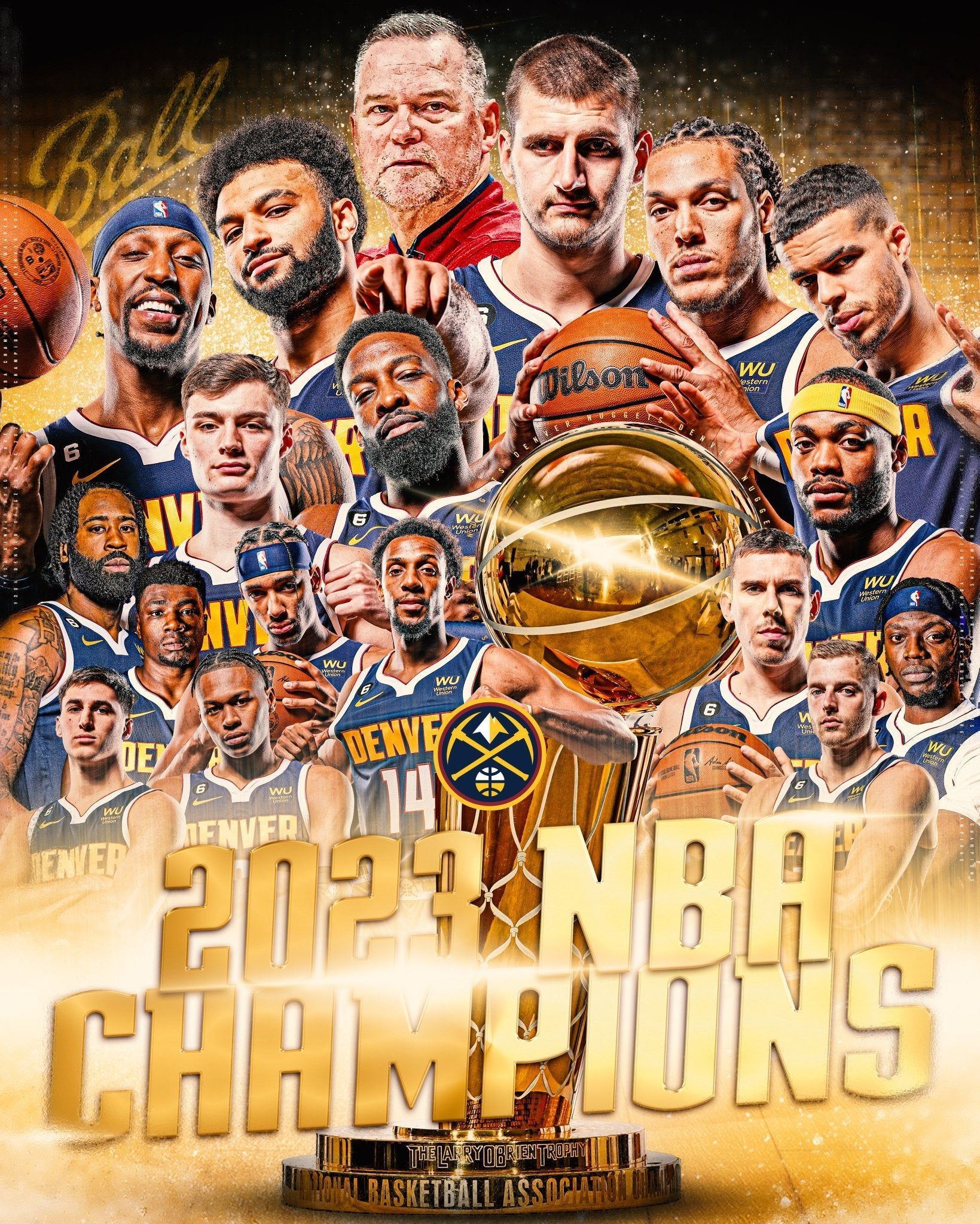 1639x2048 Denver Nuggets NBA Champions 2023 Wallpaper