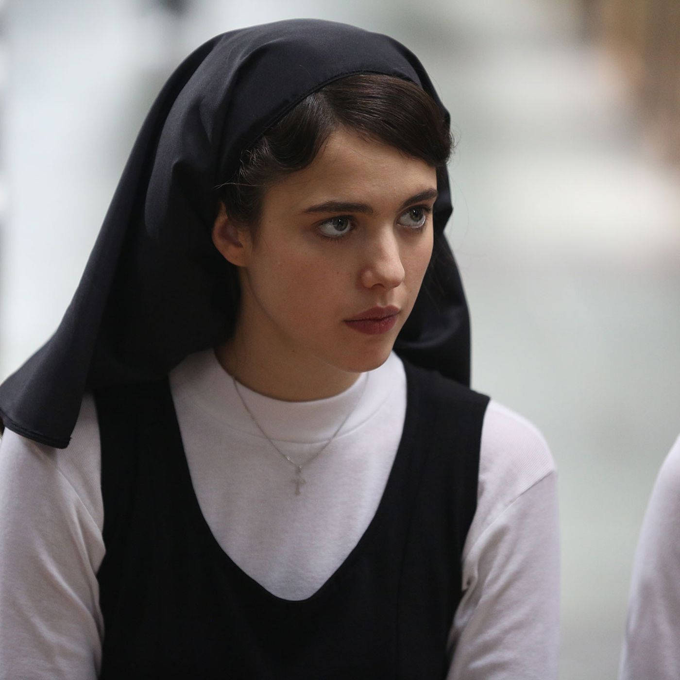 1400x1400 Download Margaret Qualley Novitiate Nun Wallpaper