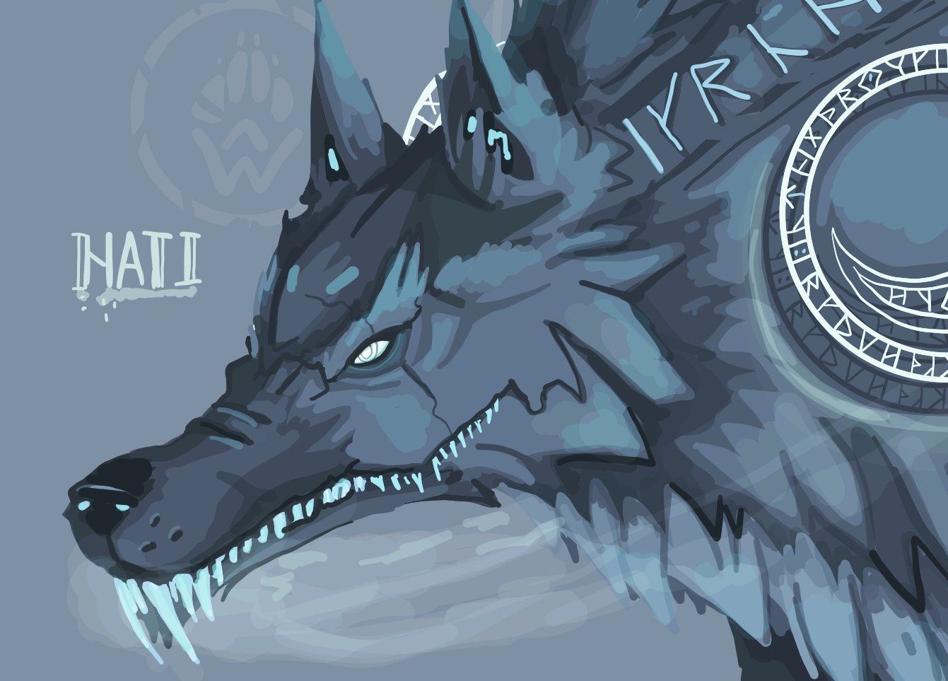 1341x963 WOLFDAWG ART on X: Here's Hati. but where's Sköll #SMITE #fanart #conceptart / X