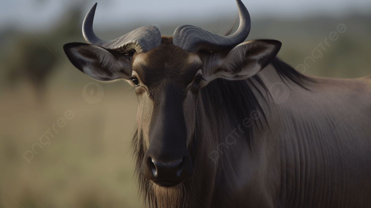 1200x673 Close Up Image Of A Long Horned Wildebeest In Grass Background, A Picture Of A Wildebeest Background Image And Wallpaper for Free Download