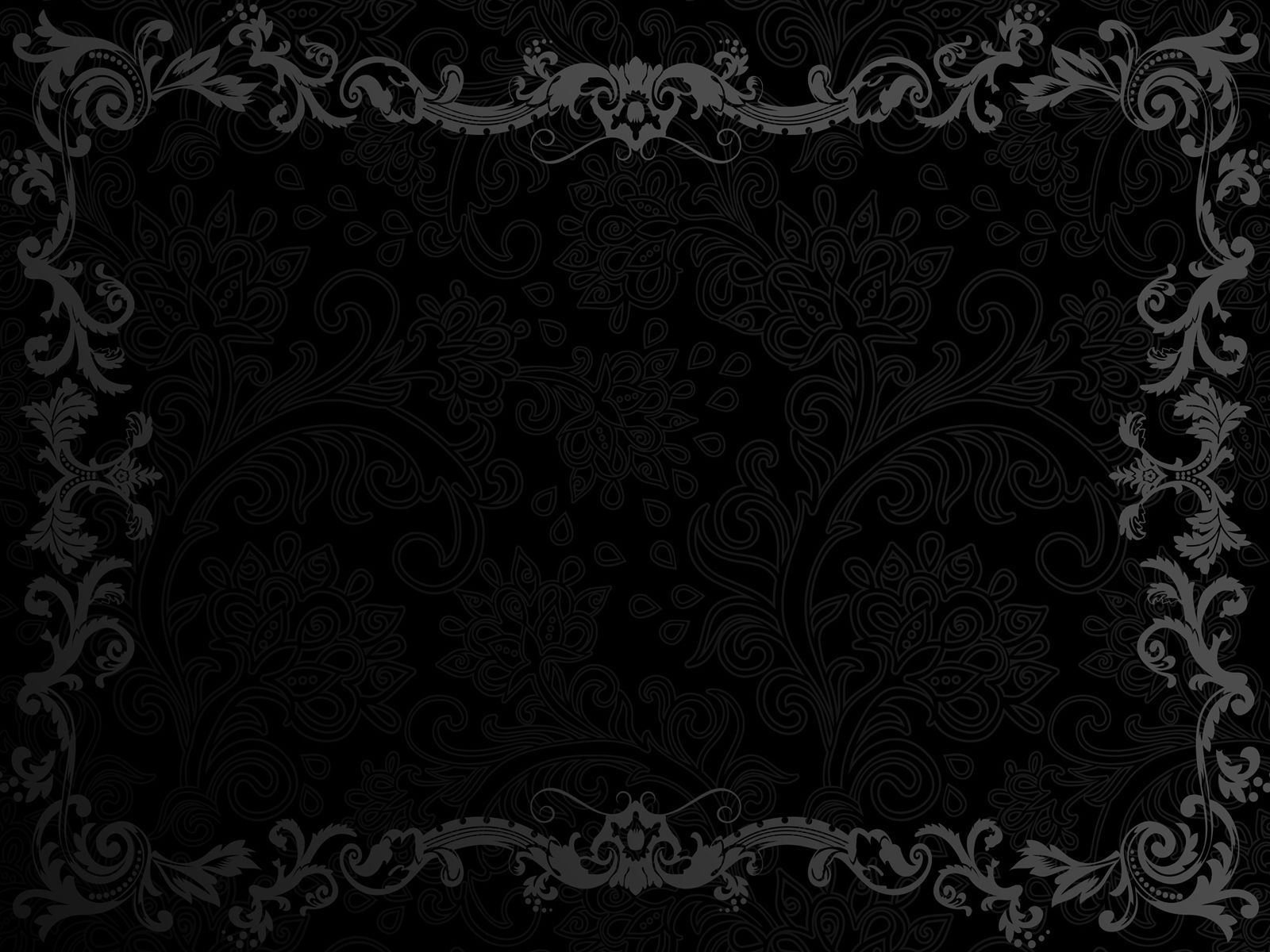 1600x1200 Black Frame Free PPT Background for your PowerPoint Templates