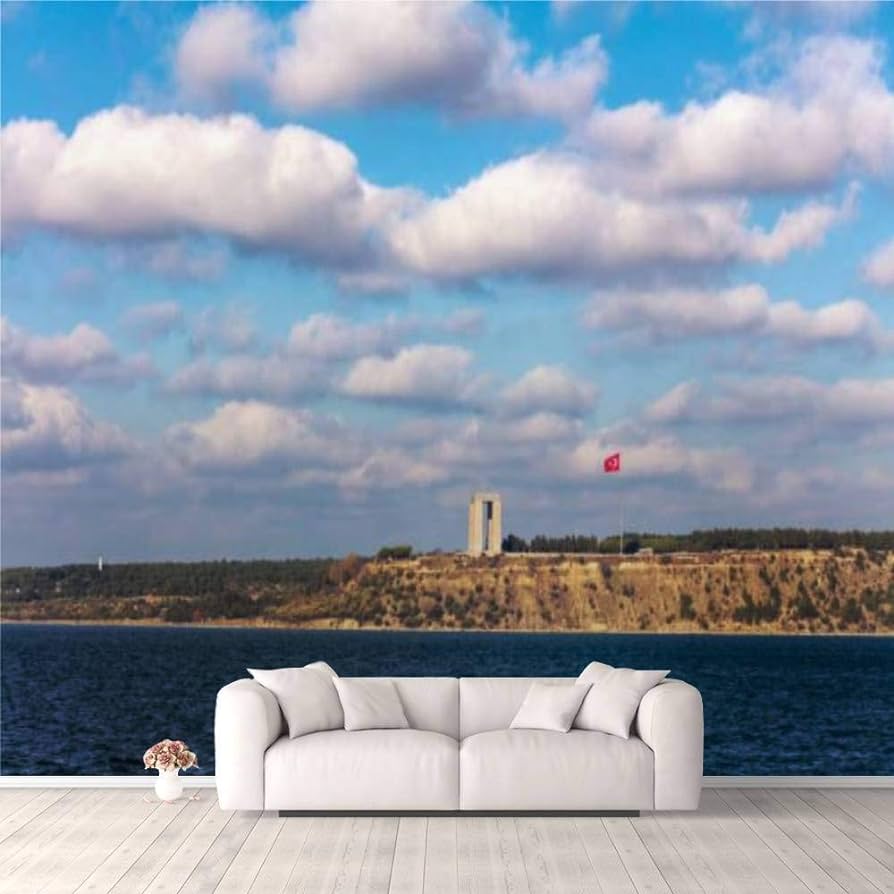894x894 3D Wallpaper canakkale martyr's Memorial Under Clouds Ottoman Motifs Stock Self Adhesive Bedroom Living Room Dormitory Decor Wall Mural Stick and Peel Background Wall Ceiling Wardrobe Sticker : Tools & Home