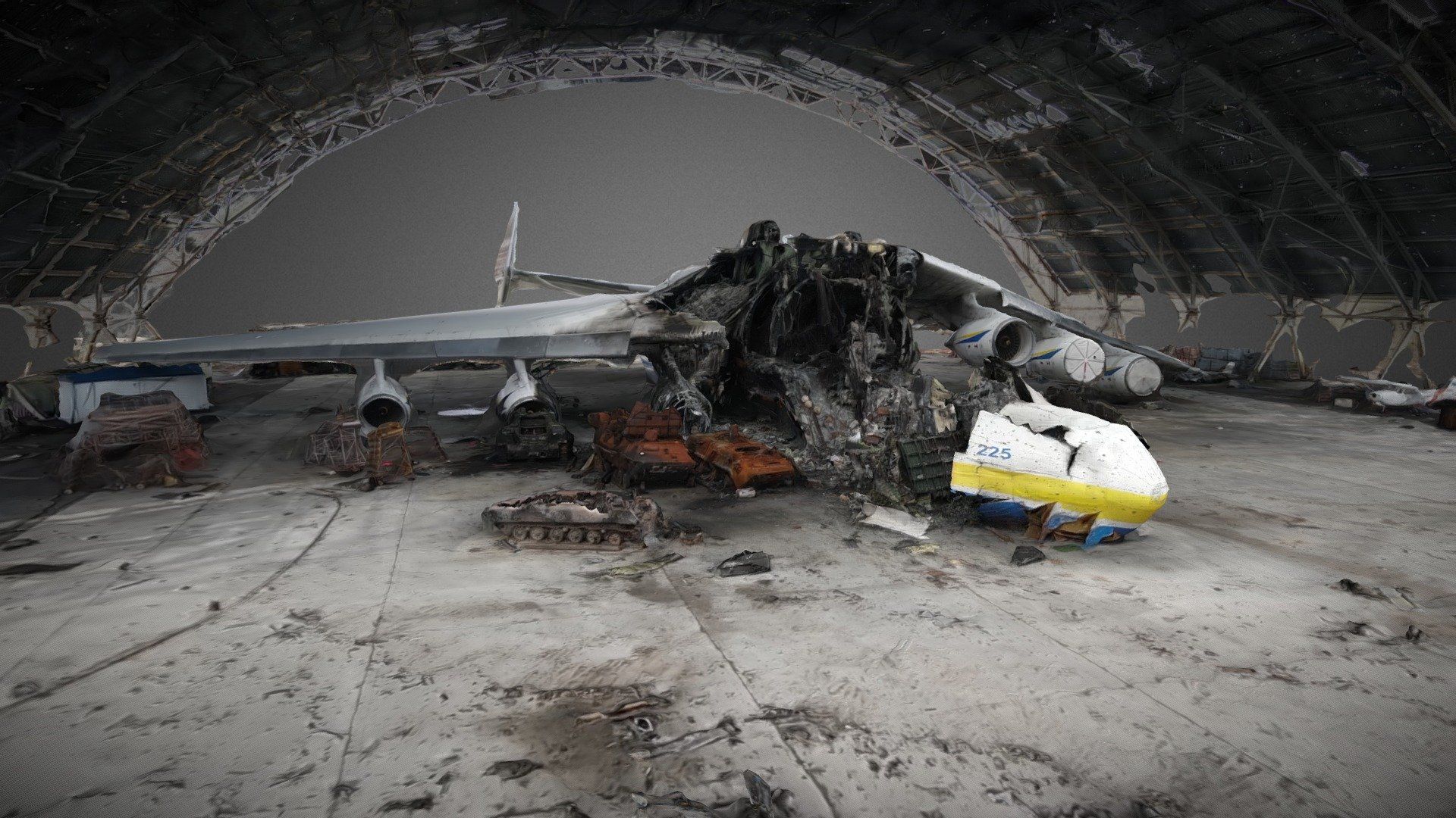 1920x1080 An 225 Mriya Destroyed (as Of April 2022) Model By Simeon Schmauß [86ccda4]