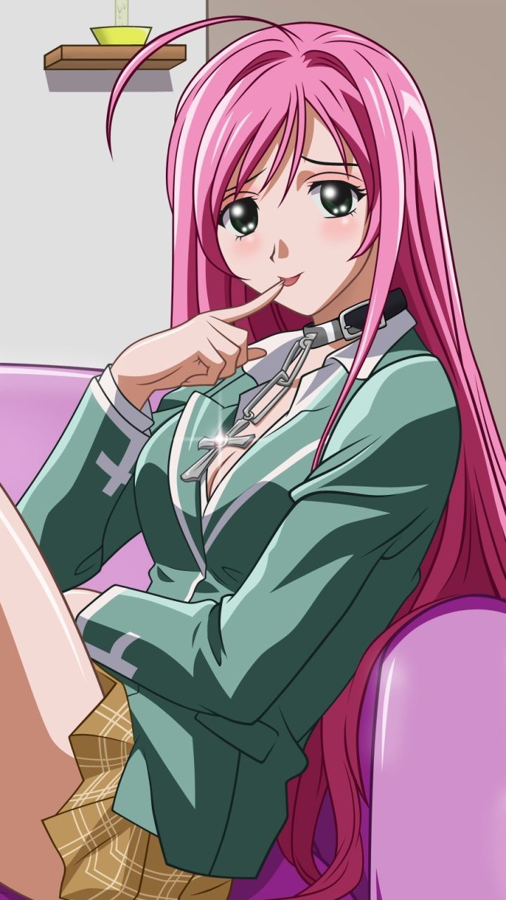 720x1280 Wallpaper / Anime Rosario + Vampire Phone Wallpaper, Long Hair, Moka Akashiya, Pink Hair, 720x1280 free download