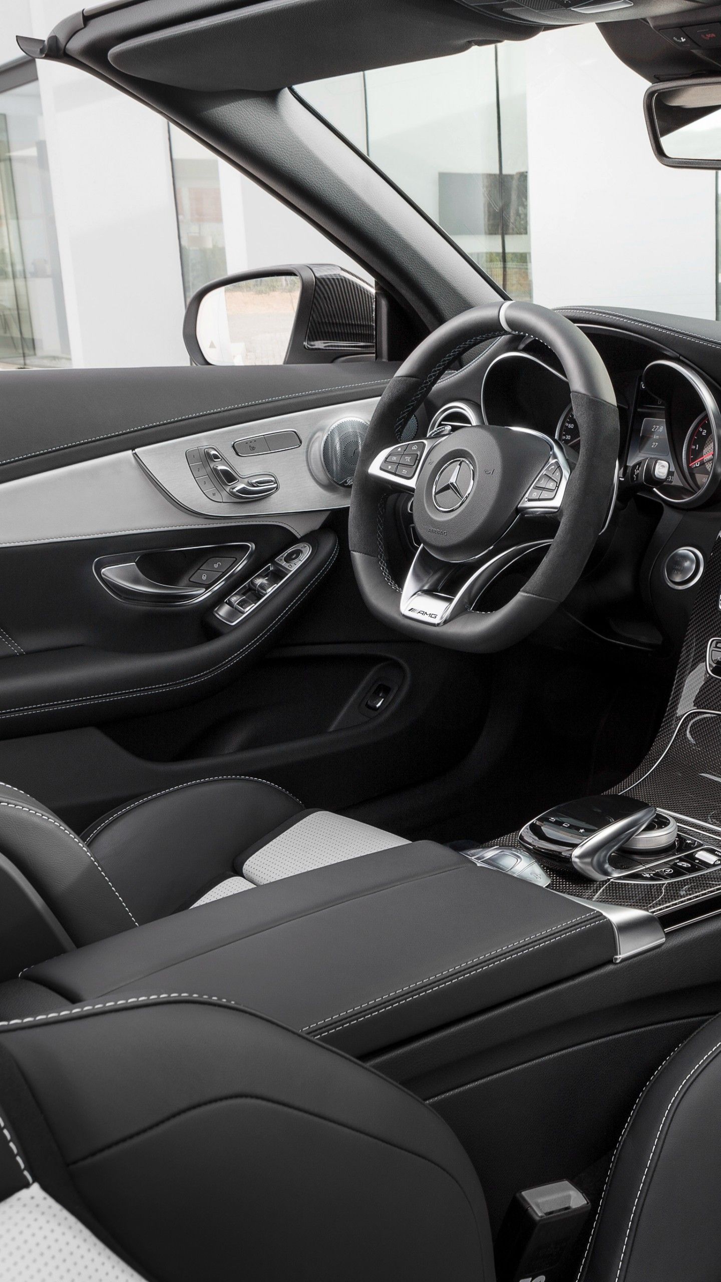 1440x2560 Wallpaper Mercedes Amg C 63 S, cabriolet, NYIAS interior, Cars & Bikes