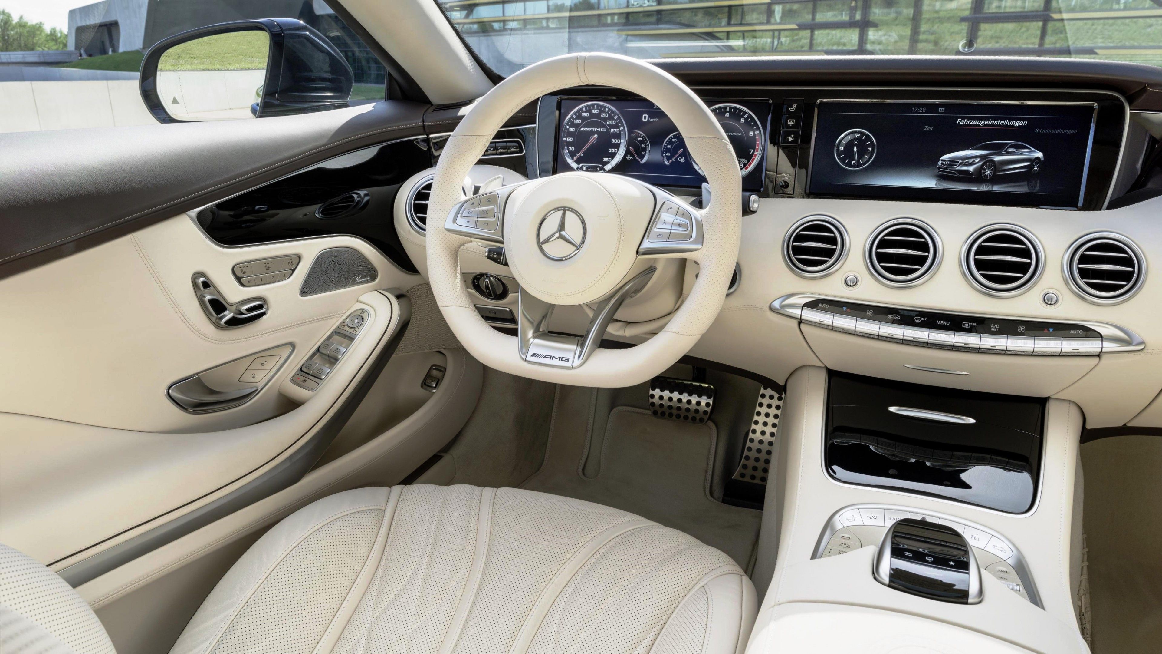 3840x2160 Wallpaper / Mercedes Benz S 65 AMG, Luxury Cars, Sports Car, Interior, Test Drive, Review, White Free Download