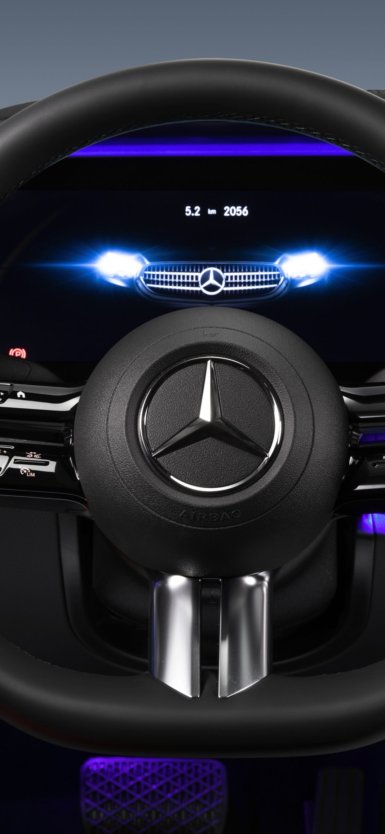 1242x2688 Mercedes Benz E 350 L AMG Line Wallpaper 4K, Interior, Cockpit