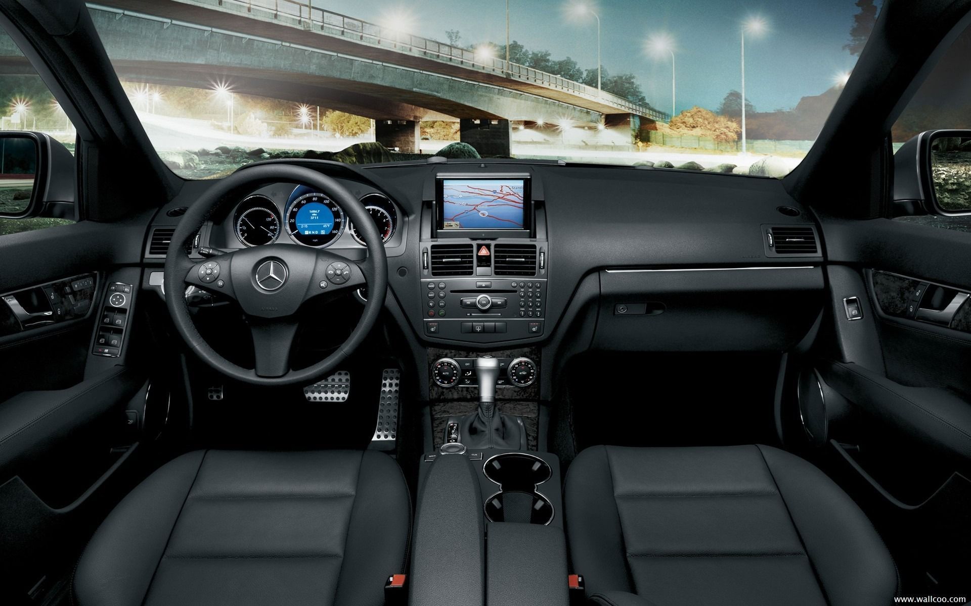 1920x1200 Front Interior Mercedes Benz C Class 2011 Wallpaper