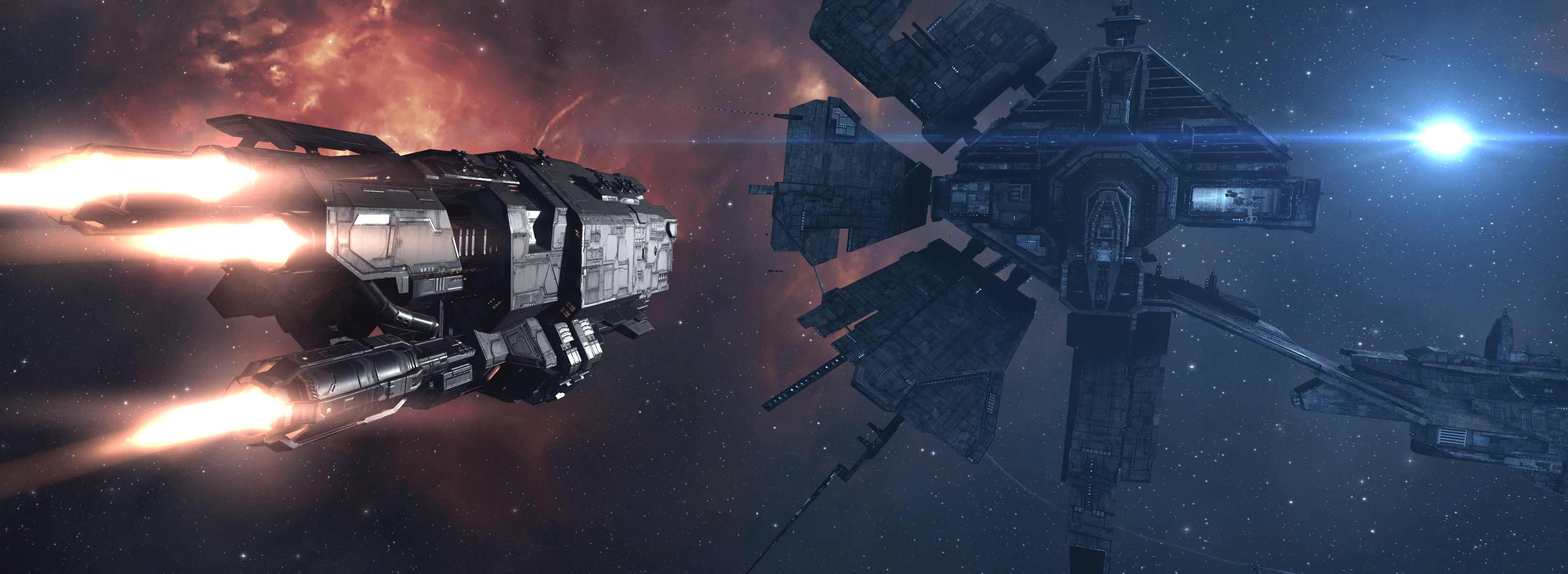 3280x1200 Forcing A Way Through EvE Online Wallpaper From EVE PLAYERS