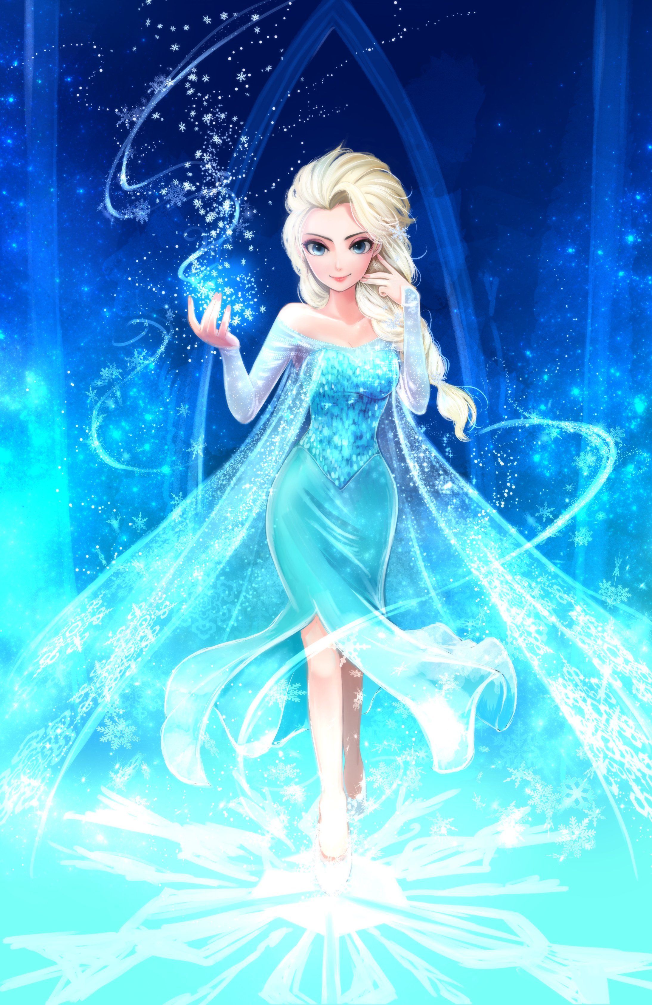 2187x3370 princess elsa cartoon frozen movie fan art wallpaper.me!