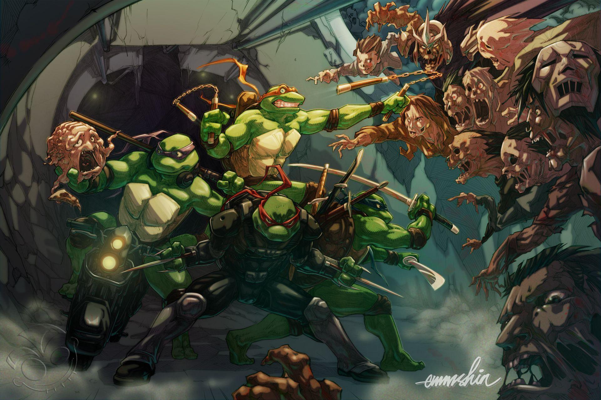1920x1277 My TMNT Zombie Apocalypse concept fan art, also an entry to Battle