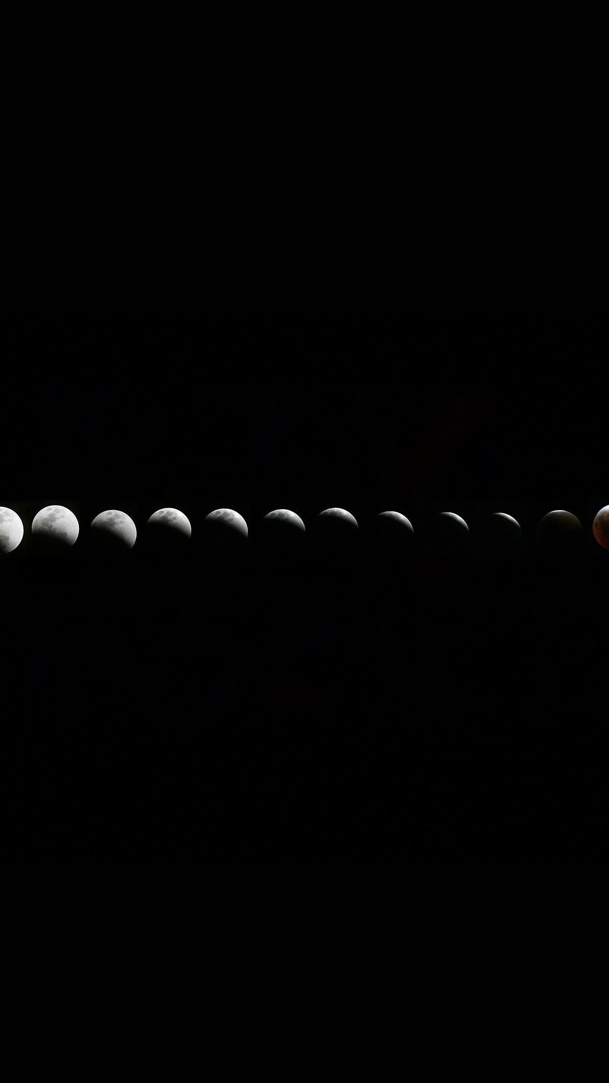 1242x2208 iPhone X wallpaper. moon fade lunar nature space dark