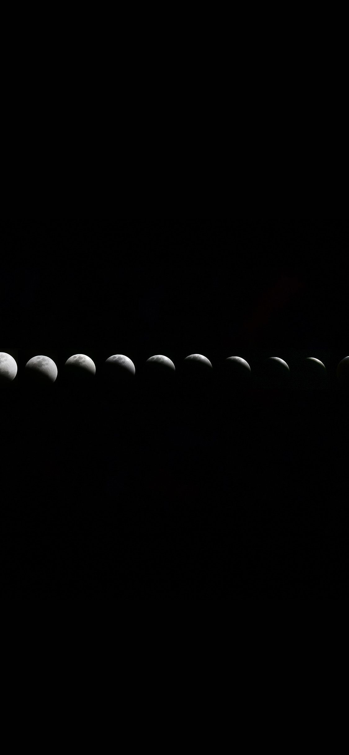 1125x2436 iPhone X wallpaper. moon fade lunar nature space dark