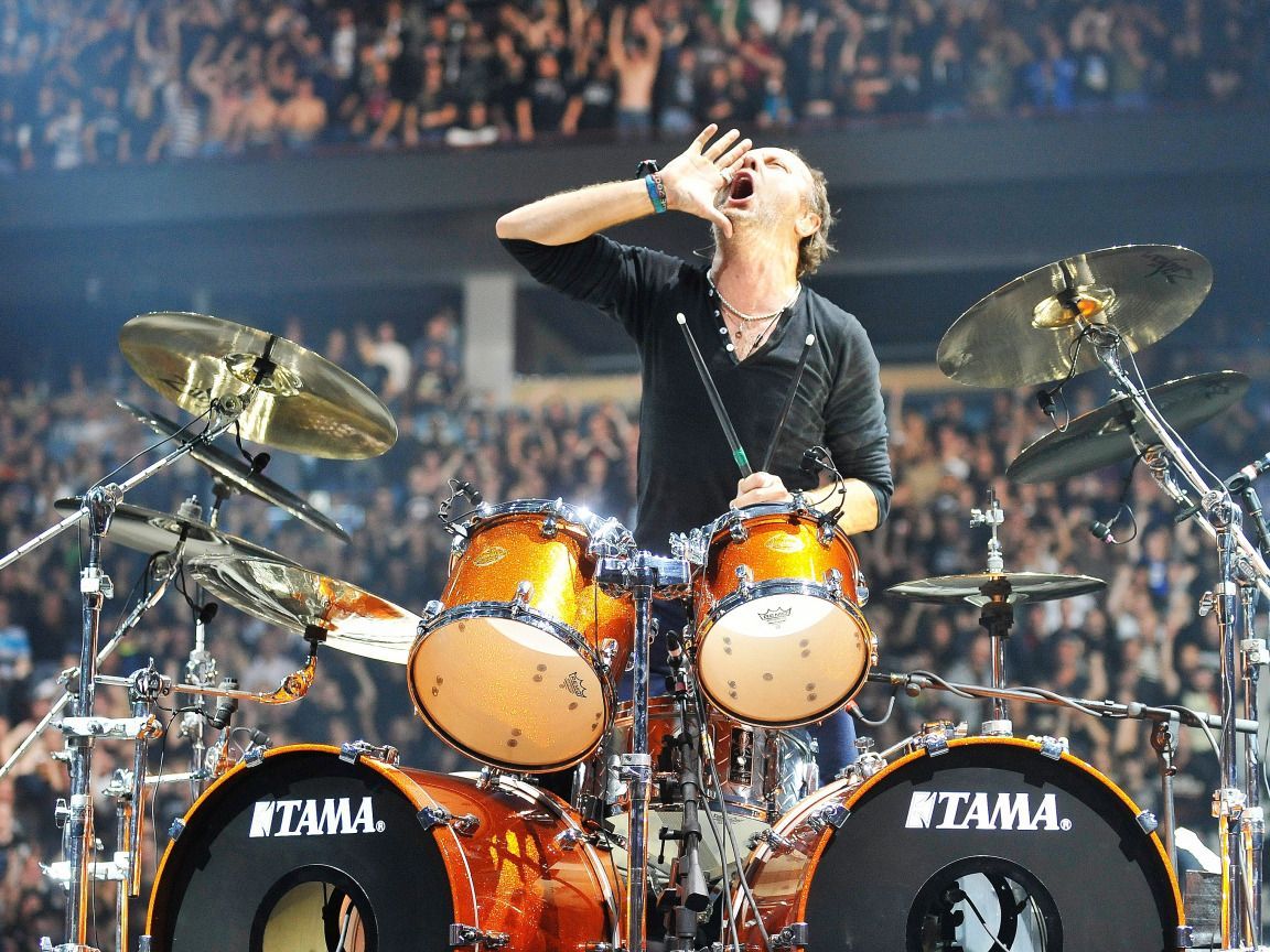 1152x864 Download wallpaper concert, drums, Creek, Metallica, stadium, fans, call, drum set, Lars Ulrich, Lars Ulrich, Drums, Tama, section music in resolution 1152x864