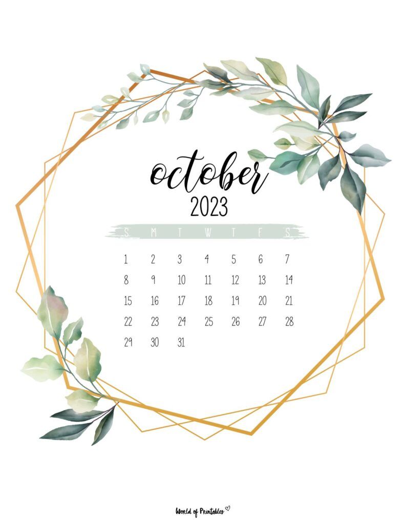 791x1024 October 2023 Calendars