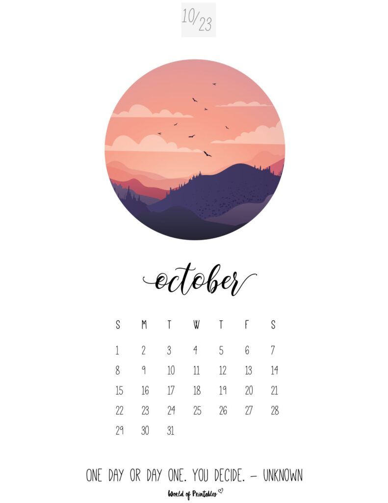 791x1024 October 2023 Calendars