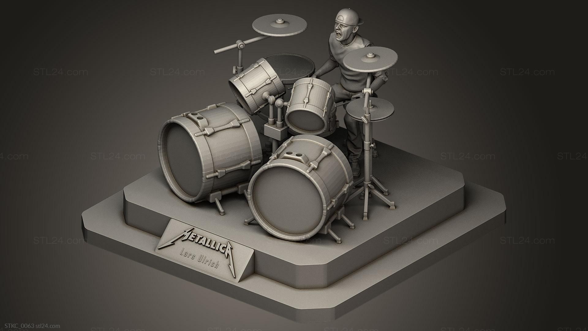 1920x1080 Statues of famous people Ulrich metallica, STKC_0063. 3D stl model