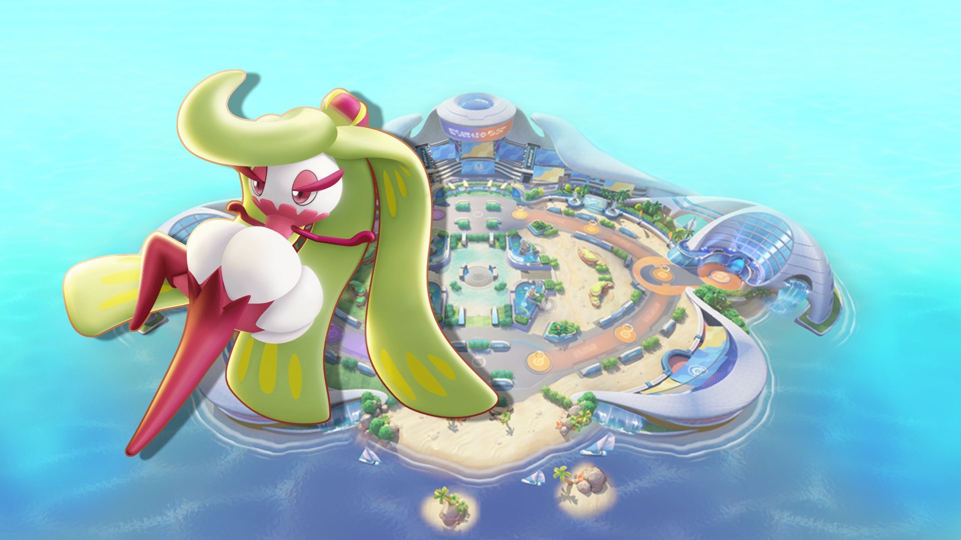 1920x1080 Pokémon Unite Tsareena build, abilities, and items