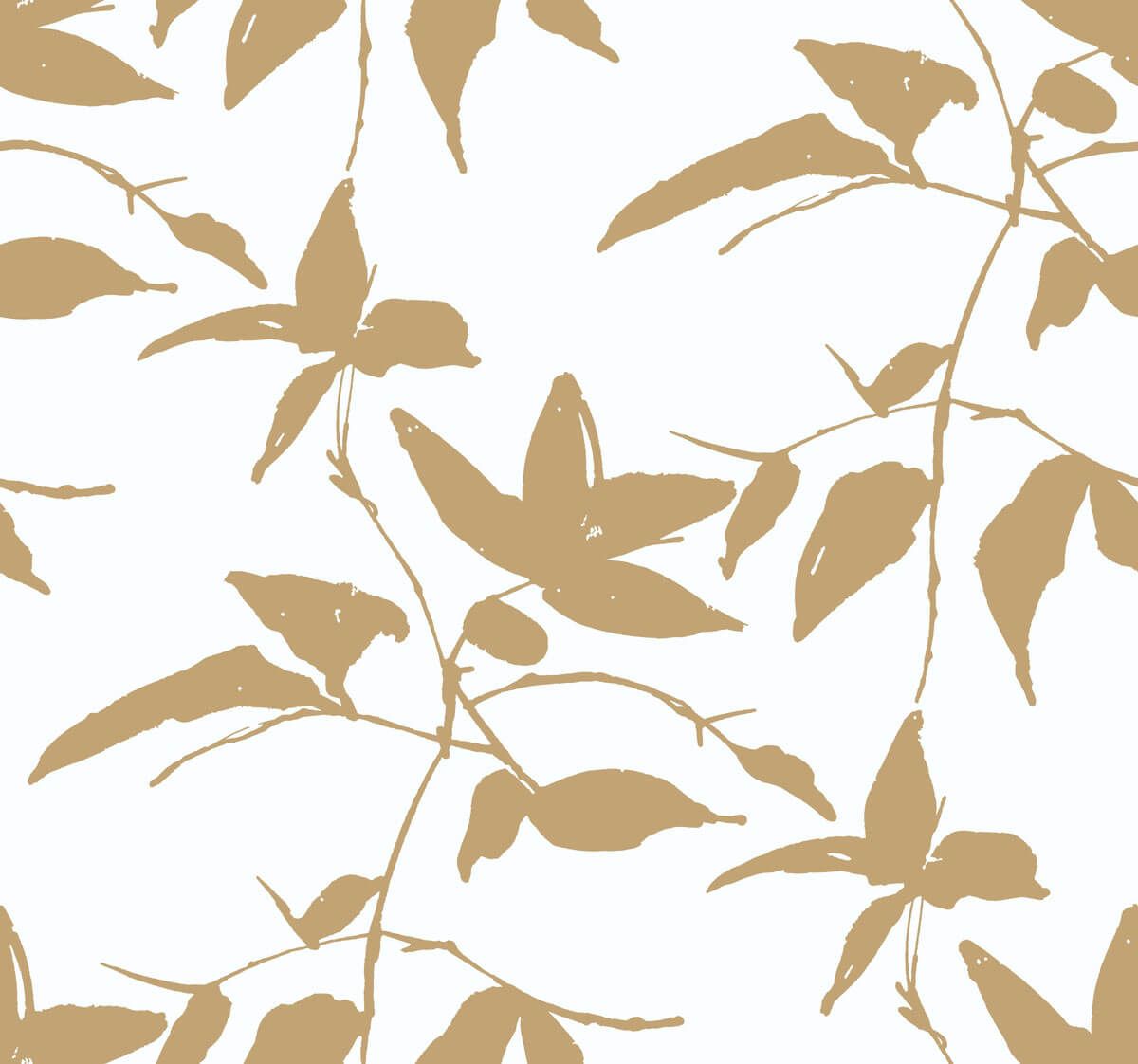 1200x1122 AF6511 Ronald Redding Persimmon Leaf Wallpaper, White