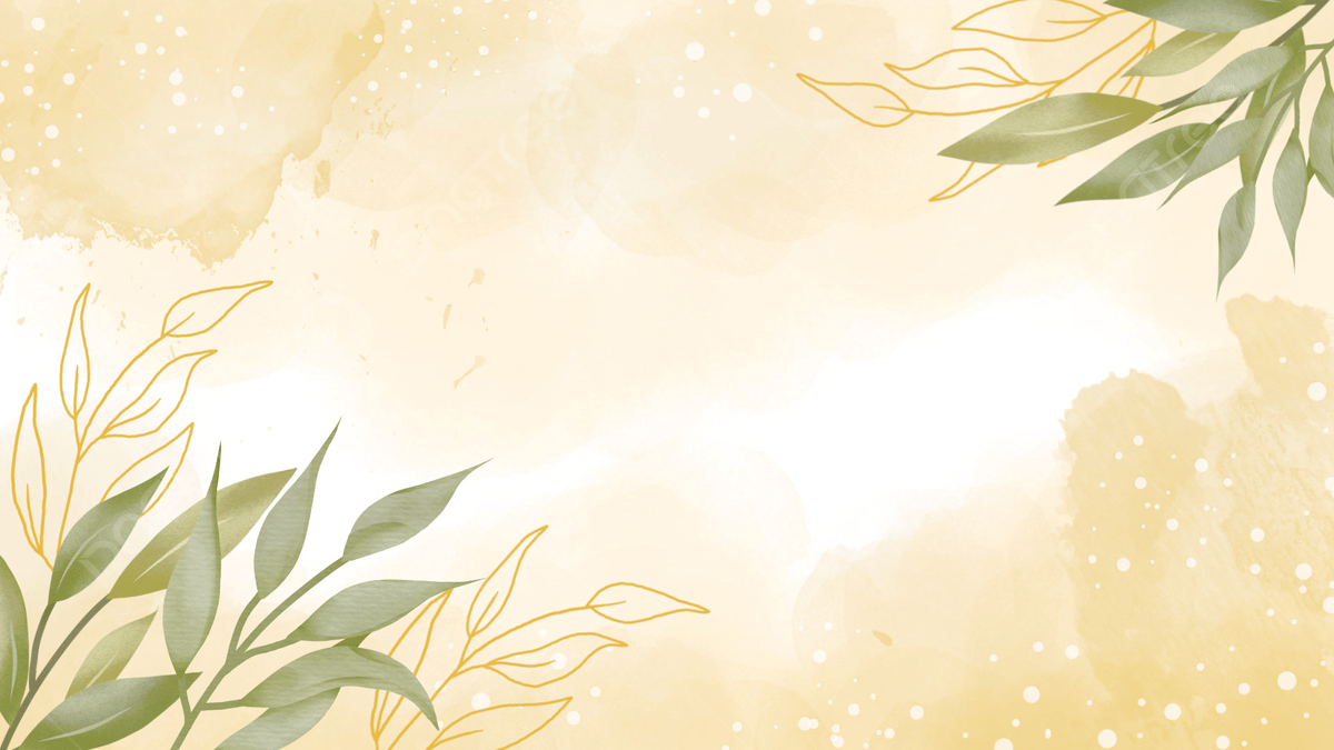 1200x675 Golden Watercolor Background With Green And Gold Leaves Frame, Floral Background, Gold Leaves, Watercolor Background Background Image And Wallpaper for Free Download