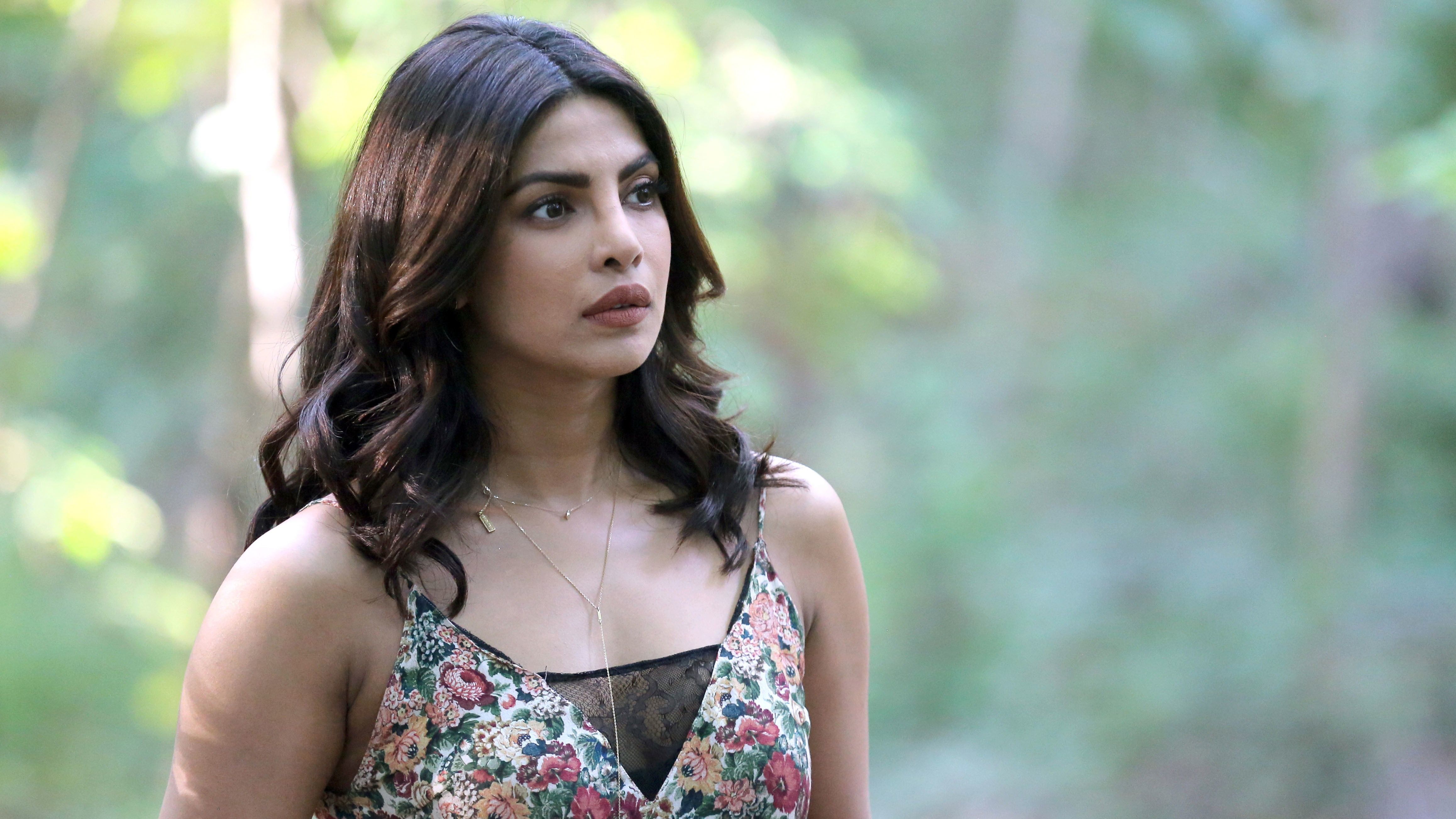 4632x2606 Wallpaper / 4K, wearing, strap, 4K, Season Priyanka Chopra, top, daytime, forest, priyanka, chopra, Quantico, spaghetti free download