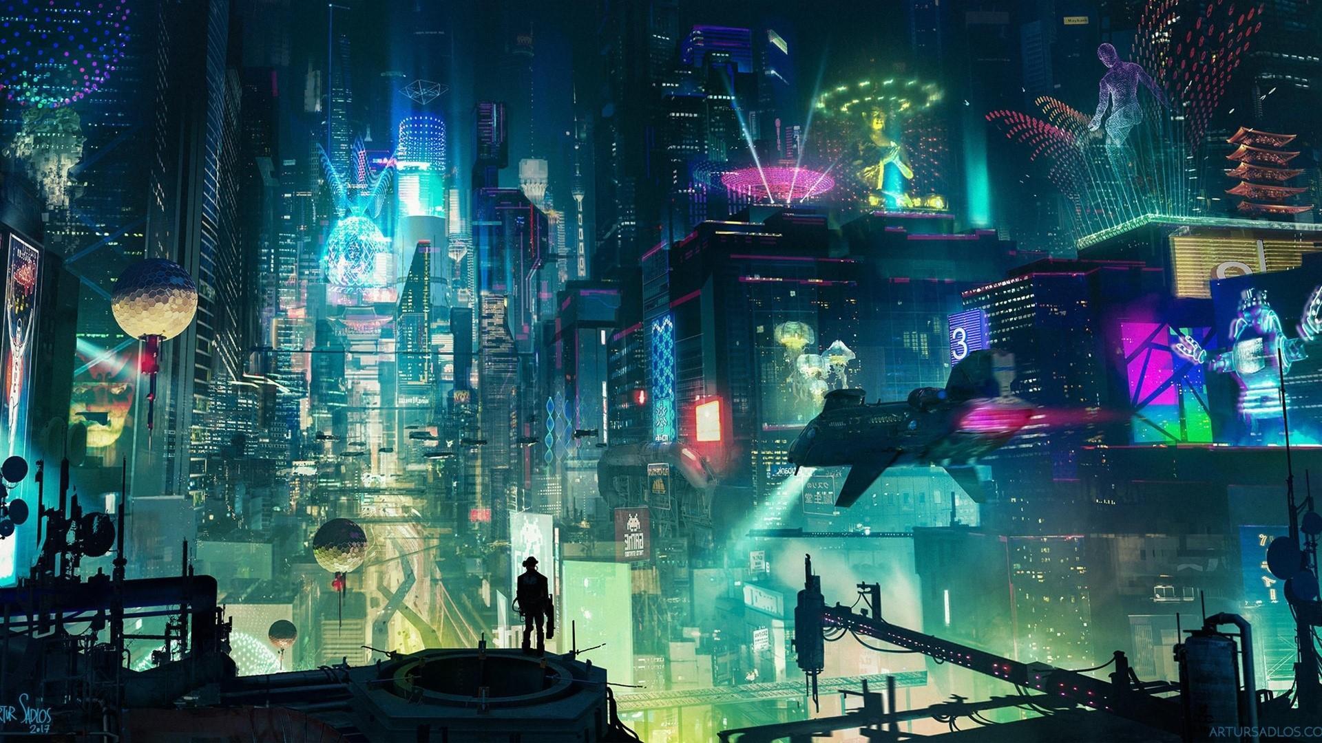 City by Xuteng Pan [3840x2160]  Neon wallpaper, Cyberpunk city, City  wallpaper