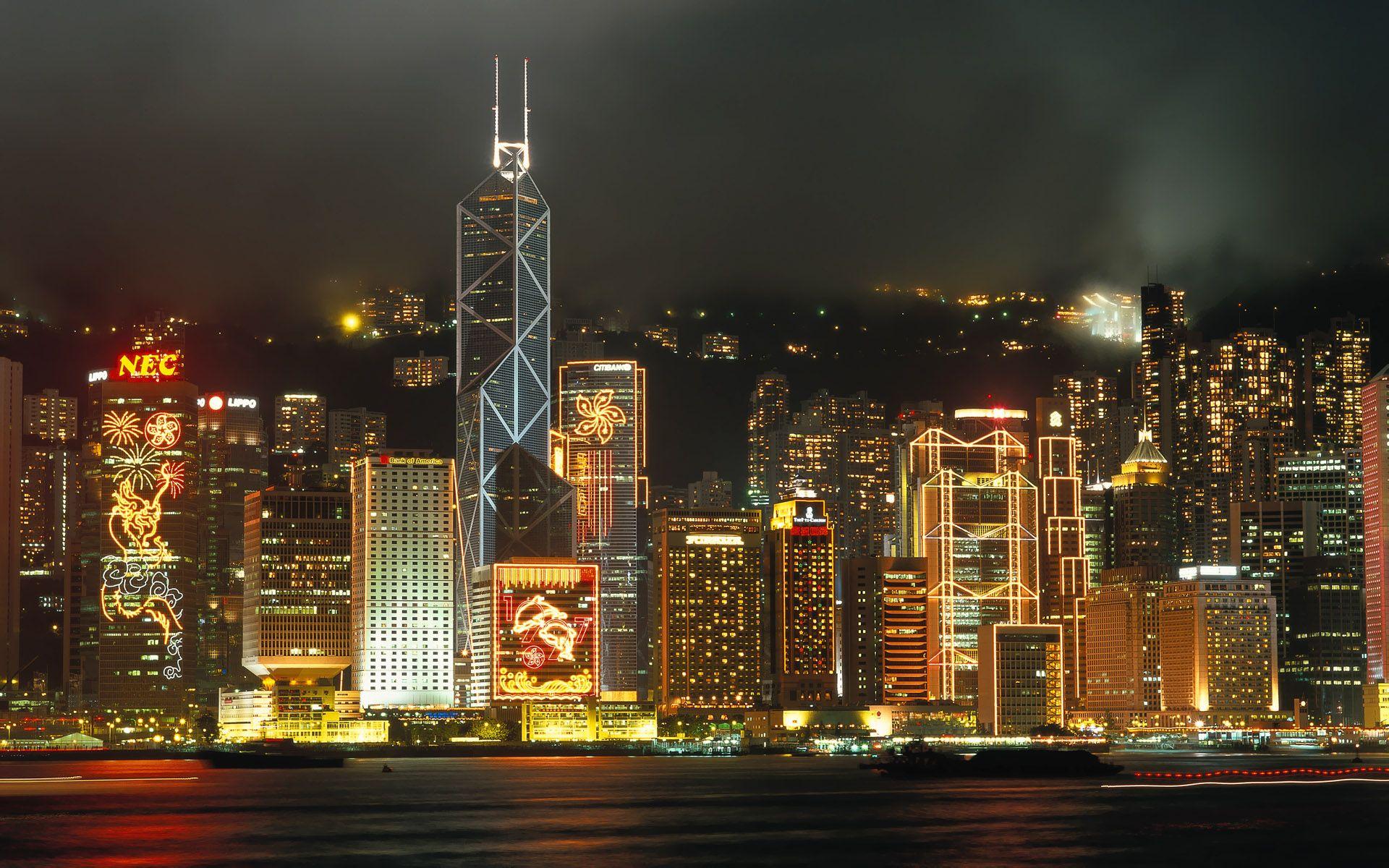 1920x1200 hong kong cityscape
