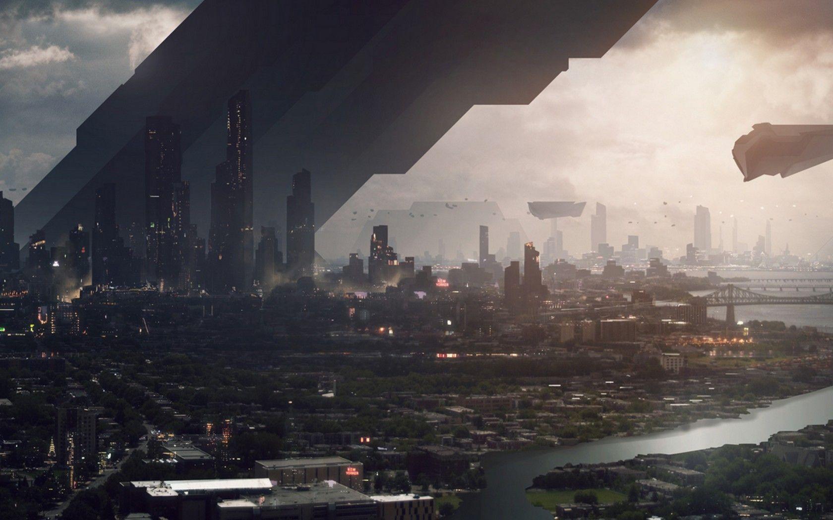 1680x1050 Sci Fi - Hình nền thành phố.  Tương lai.  Thành phố khoa học viễn tưởng, Thành phố