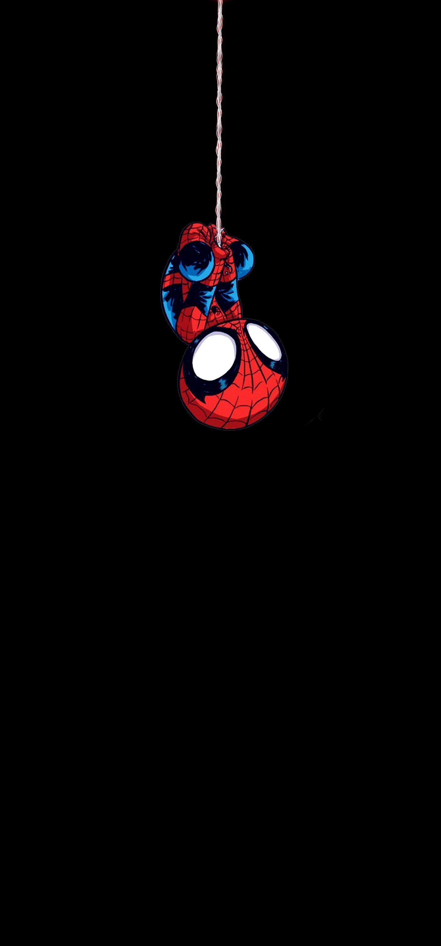 1440x3088 Hanging Spiderman Wallpaper Download