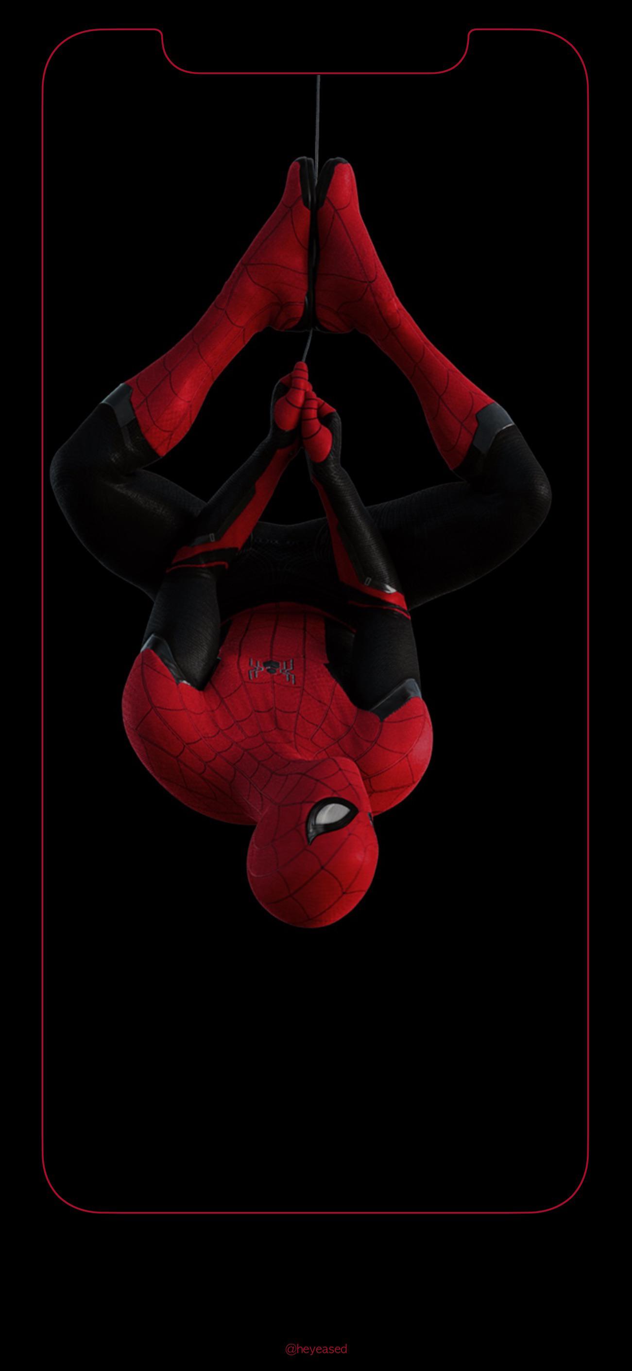 1301x2820 Free download Hanging Spiderman Super Hero Dark HD Wallpaper Download Traxzee [768x1664] for your Desktop, Mobile & Tablet. Explore Spider Man Amoled HD Wallpaper. Spider Man 2099 Wallpaper, Spider