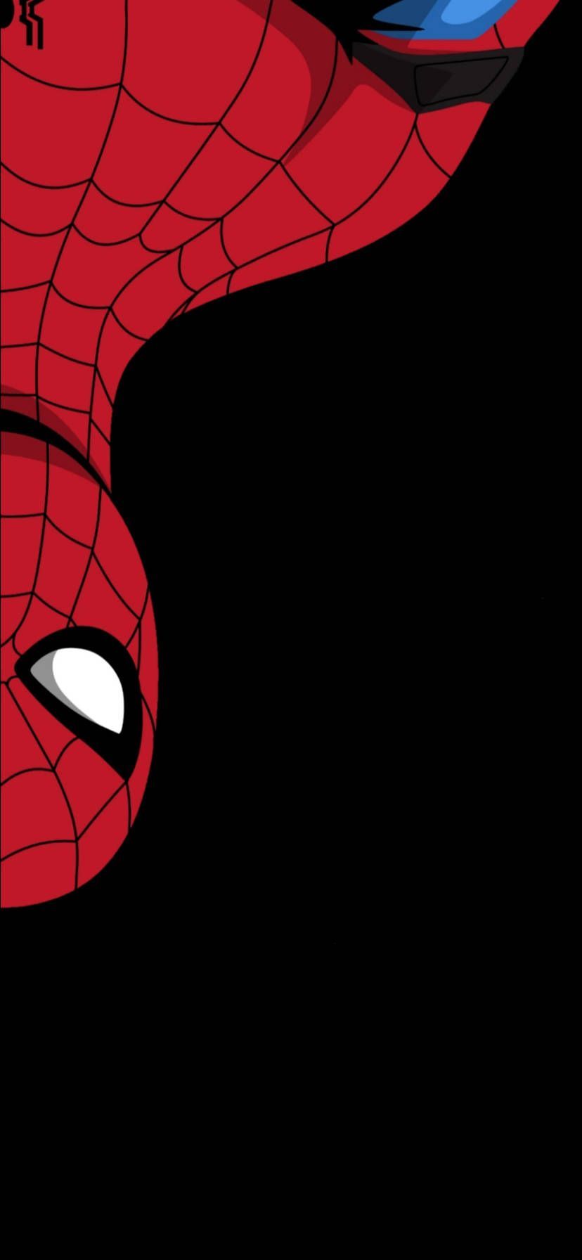 828x1792 Download Upside Down Spider Man Marvel IPhone XR Wallpaper