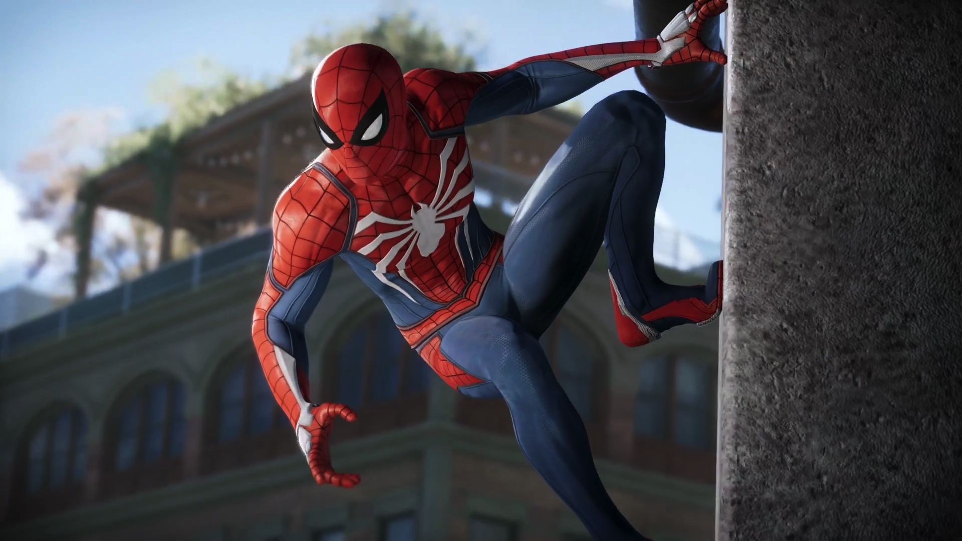 1920x1080 Desktop Wallpaper Spiderman Ps Video Game, Hanging, HD Image, Picture, Background, Vudbnd