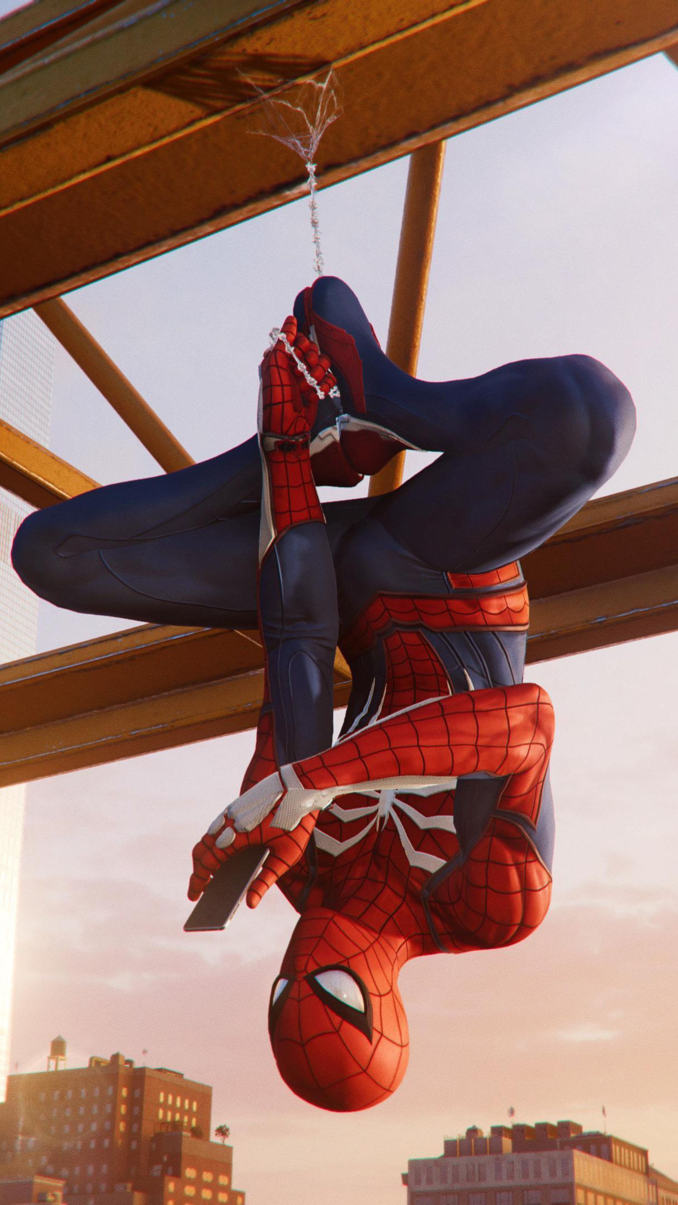 2160x3840 Spiderman Hanging Out Ps4 4k Sony Xperia X, XZ, Z5 Premium HD 4k Wallpaper, Image, Background, Photo and Picture