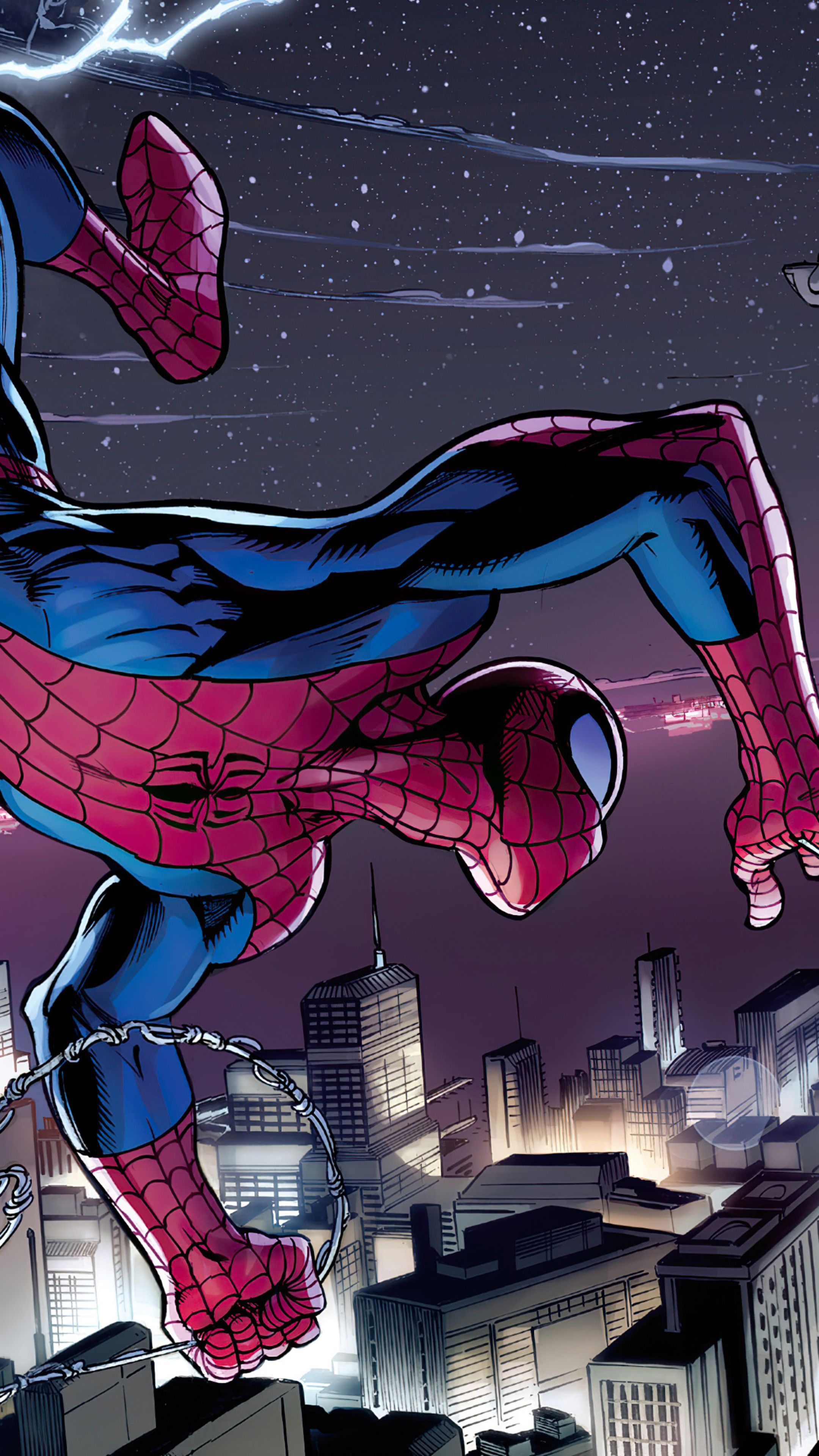 2160x3840 Spiderman Hanging Around City 4k Sony Xperia X, XZ, Z5 Premium HD 4k Wallpaper, Image, Background, Photo and Picture