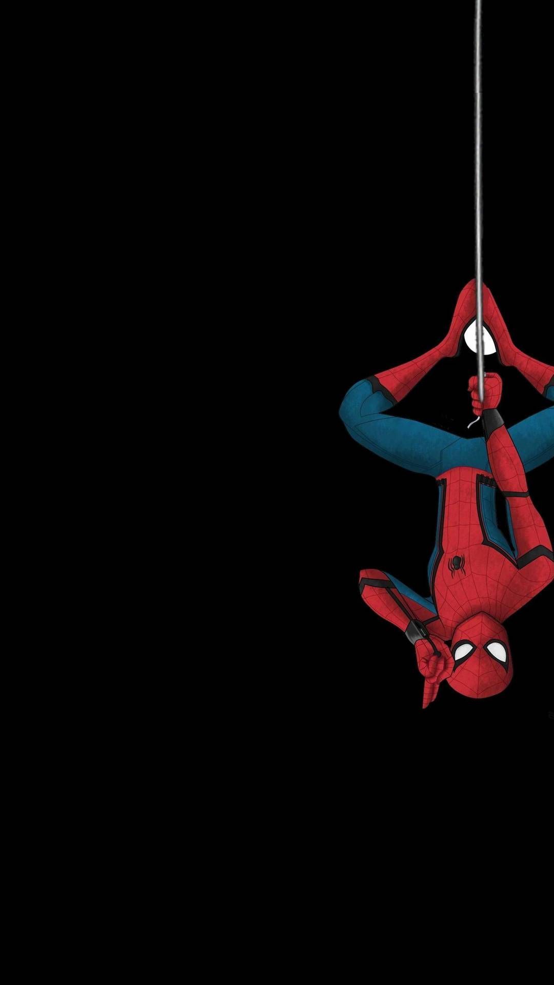 1080x1920 Spider Man Hanging Wallpaper