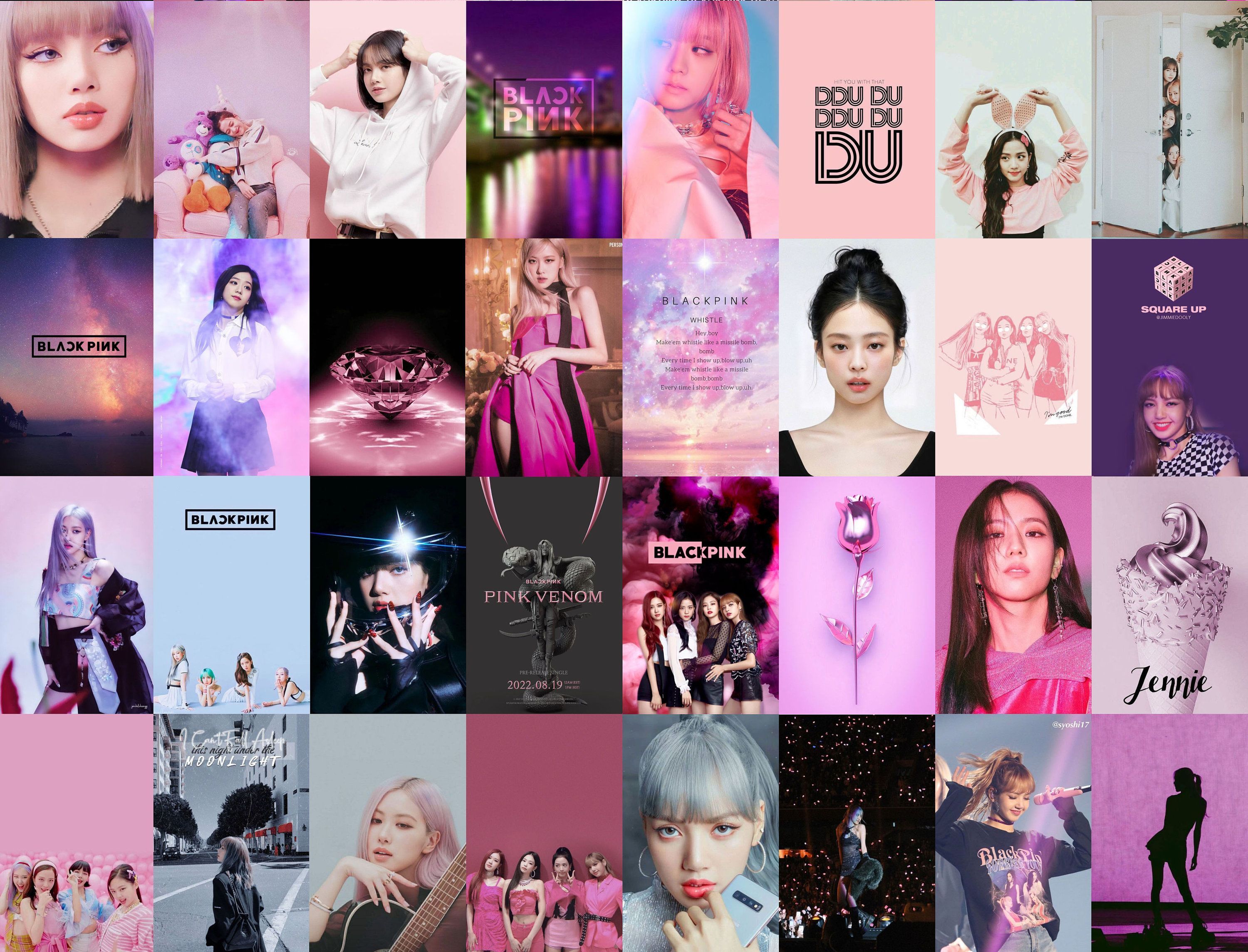 3000x2290 Blackpink Collage Kit 120 PCS Kpop Wall Collage Kit