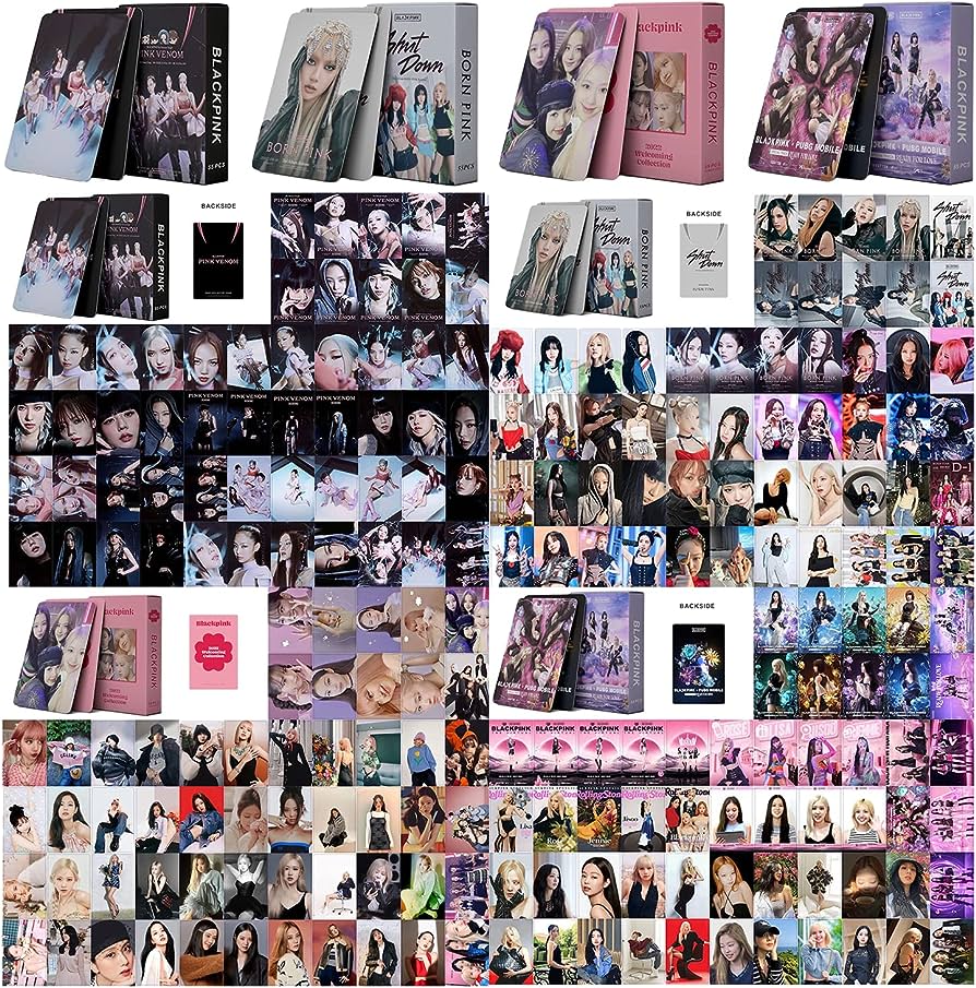 894x905 MARKIF Black Pink Merch 220 Pcs, Lomo Card New Album, Photocard Kpop Merchandise : Home & Kitchen