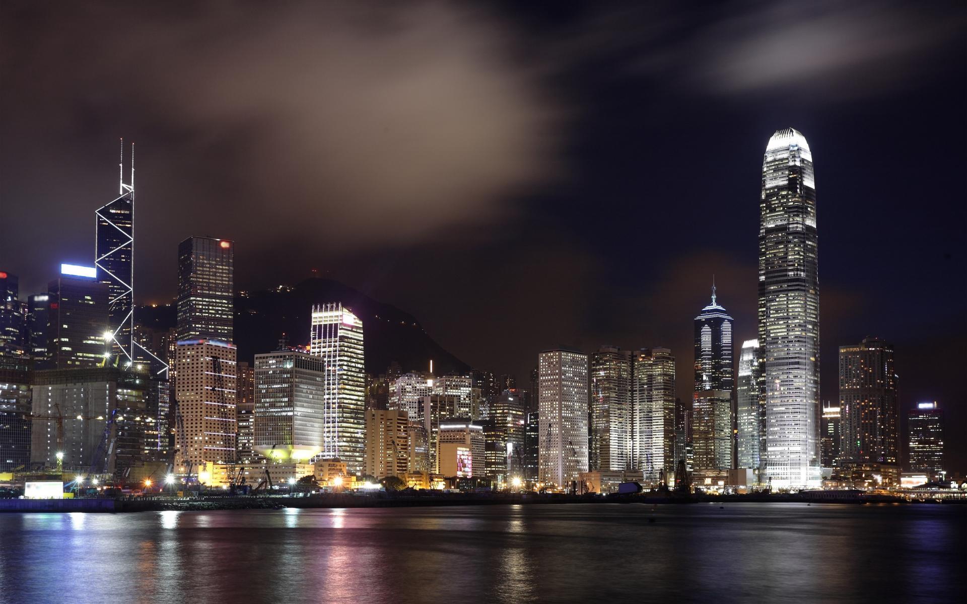 1920x1200 Hong Kong world cities architecture buildings skyscrapers window