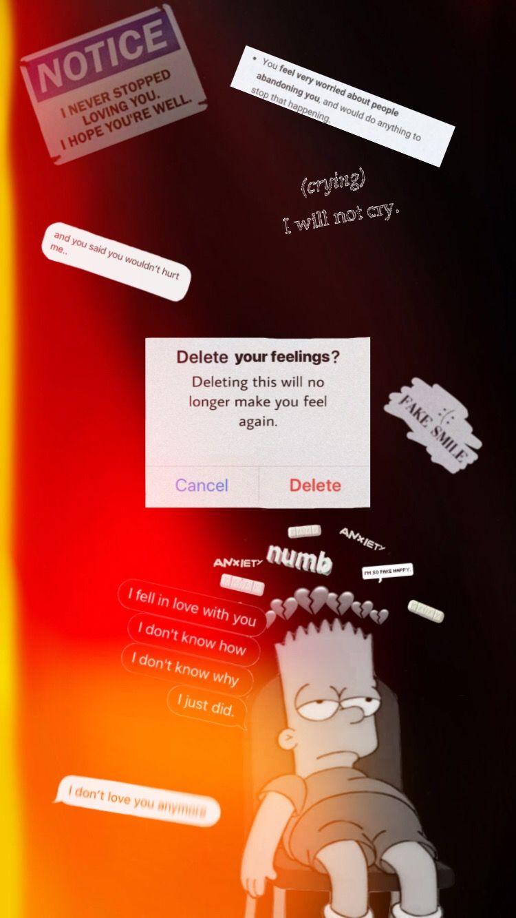 750x1333 Feelings deleting Wallpaper