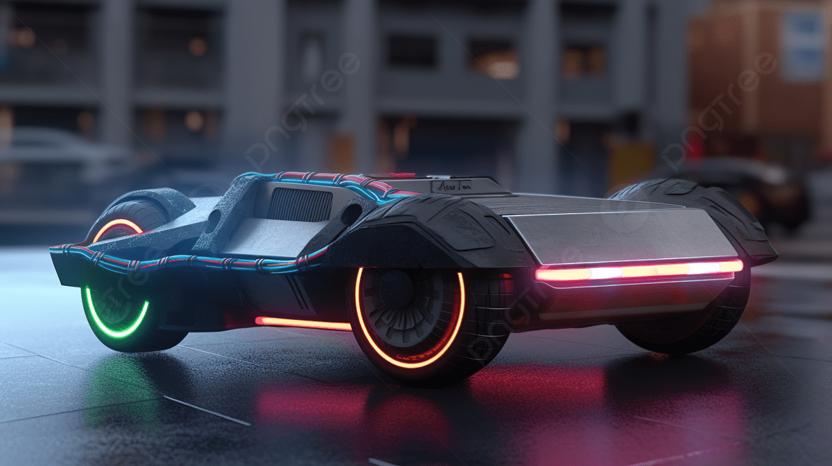 1200x673 Futuristic Vehicle With Neon Lights Background, Show Me A Picture Of A Hoverboard Background Image And Wallpaper for Free Download