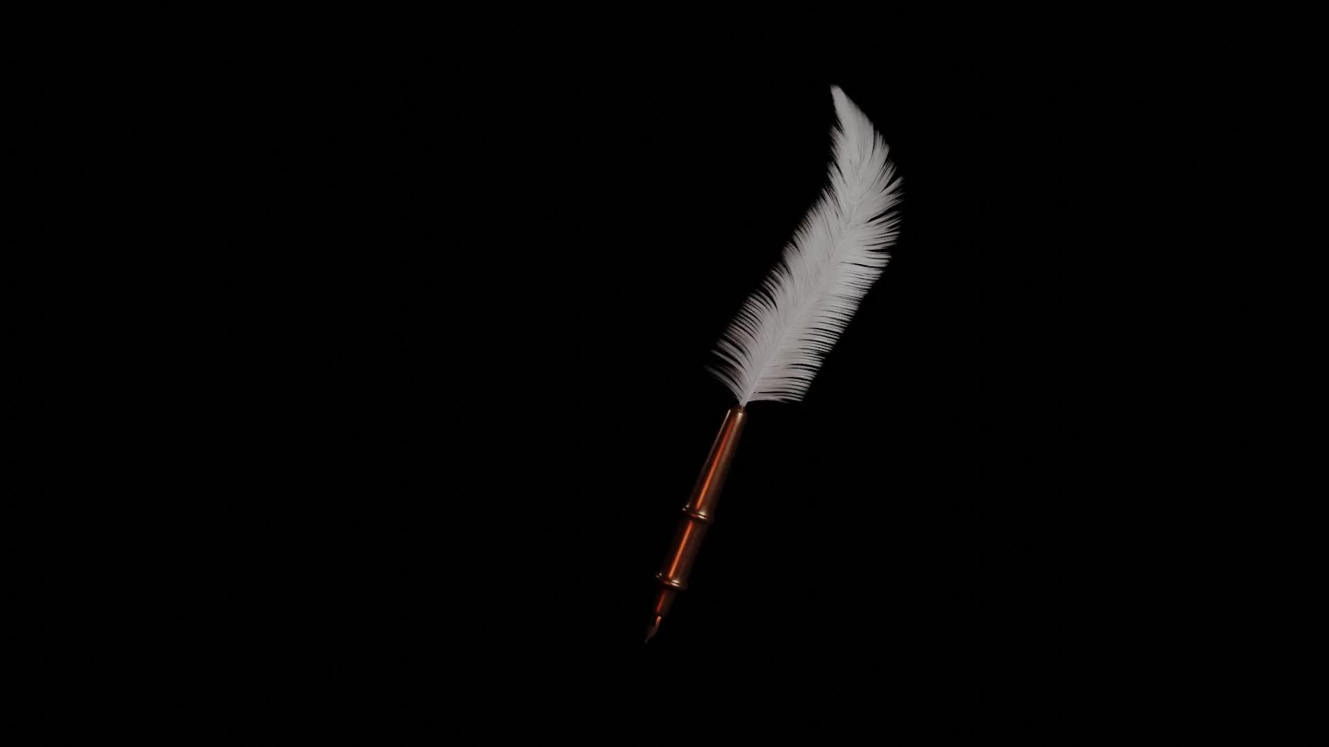 1920x1080 Old feather pen