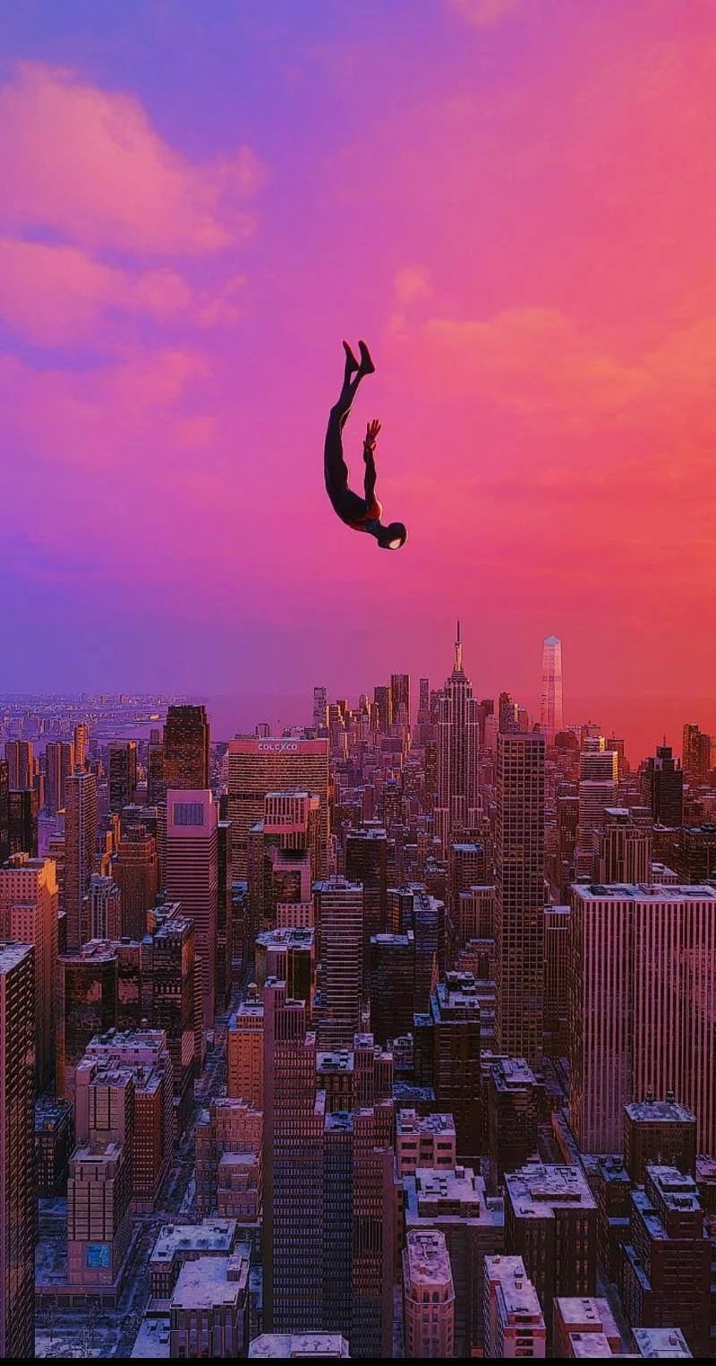 800x1525 miles morales Mobile Walls