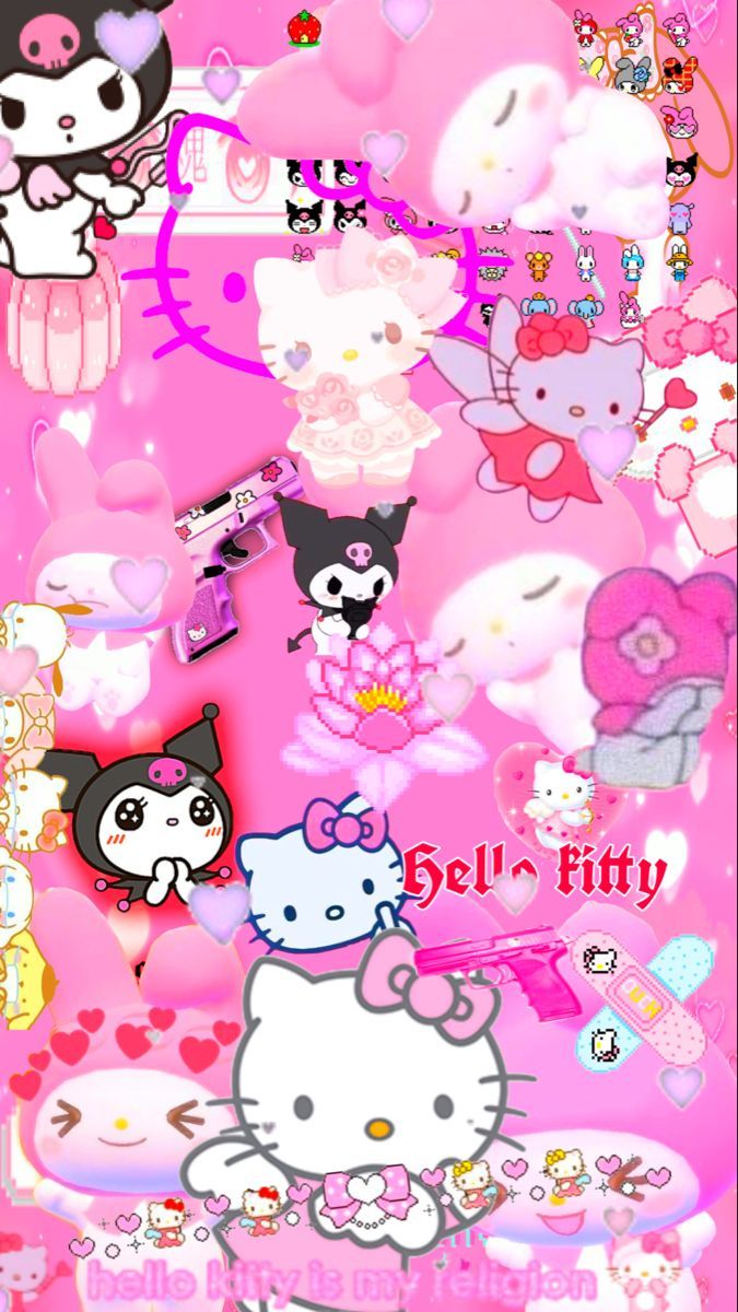 Hello kitty x louis Vuitton wallpaper in 2023