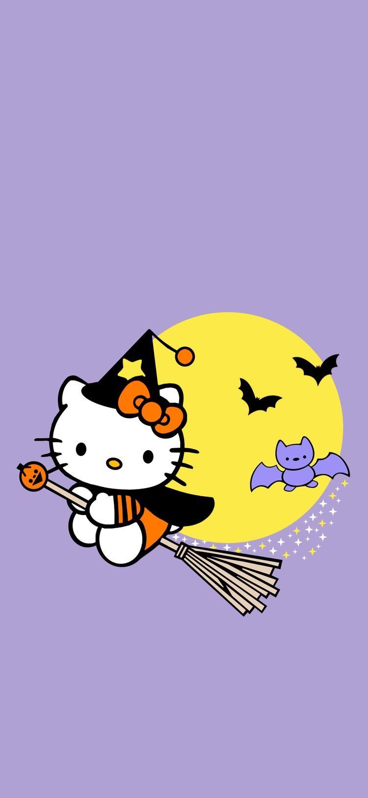 750x1624 cupcake. ♡ on X: halloween themed hello kitty / sanrio wallpaper <3 / X