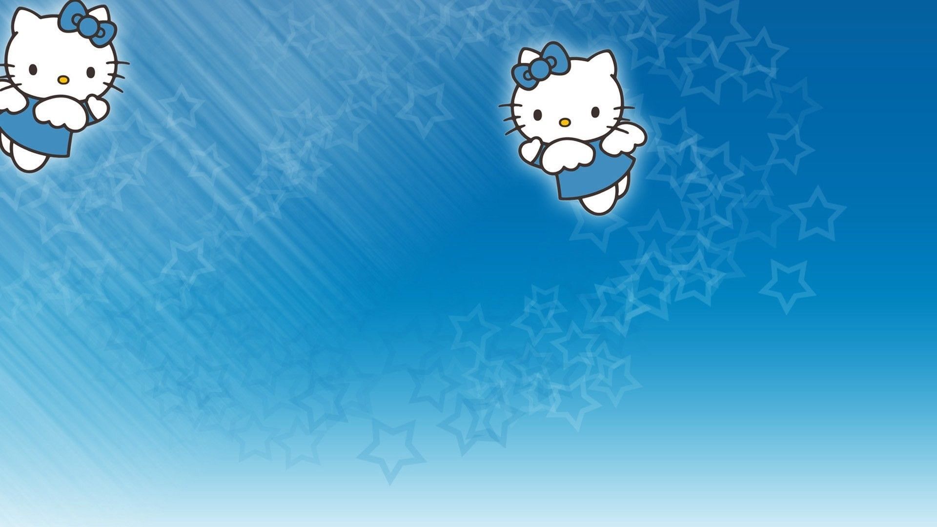 1920x1080 Blue Hello Kitty Wallpaper