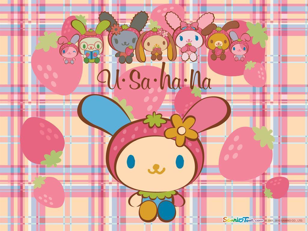 1024x768 Usahana. Sanrio wallpaper, Sanrio hello kitty, Hello kitty wallpaper