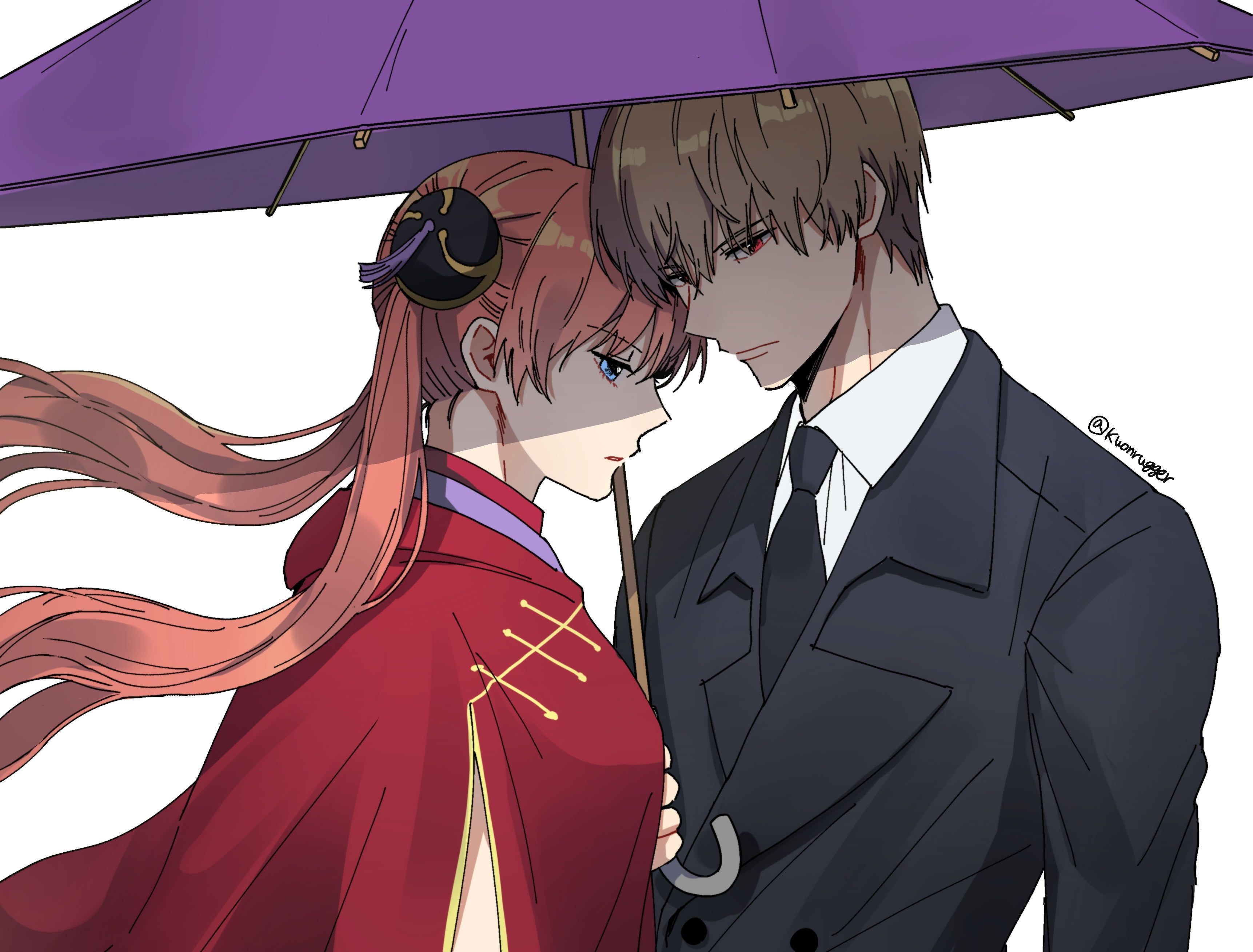 3445x2618 Anime #Gintama Kagura (Gintama) Okita Sougo K #wallpaper #hdwallpaper #desktop. Animasi, Roman, Gambar anime