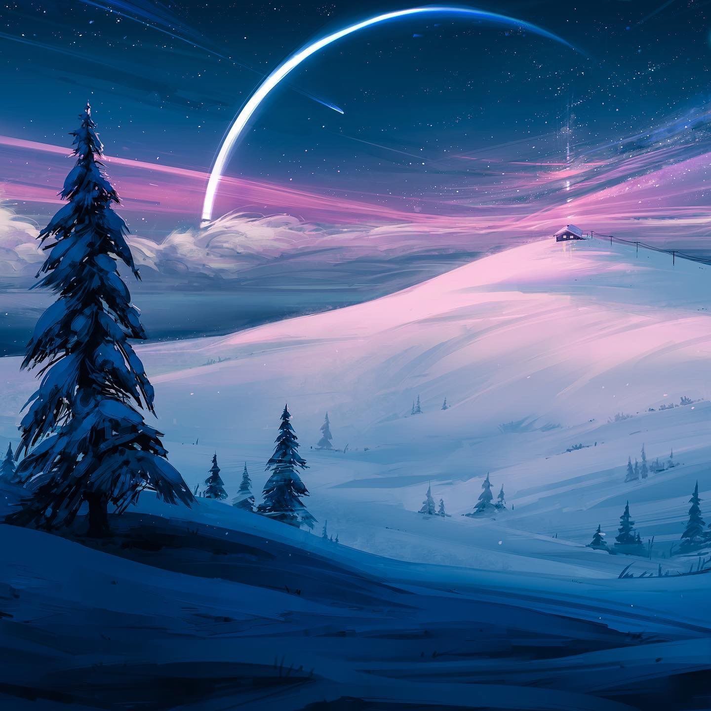 1440x1440 Lofi Girl On X: Some Releases With Winter Themed Artworks From The Past Year! ❄️ Which One Is Your Favourite? Bonus Points If You Can Guess Which Album It's From!