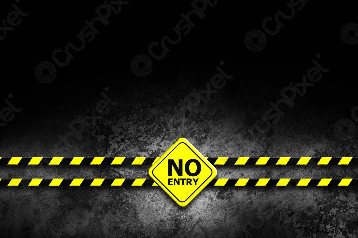 1500x1000 Symbol No entry on black background