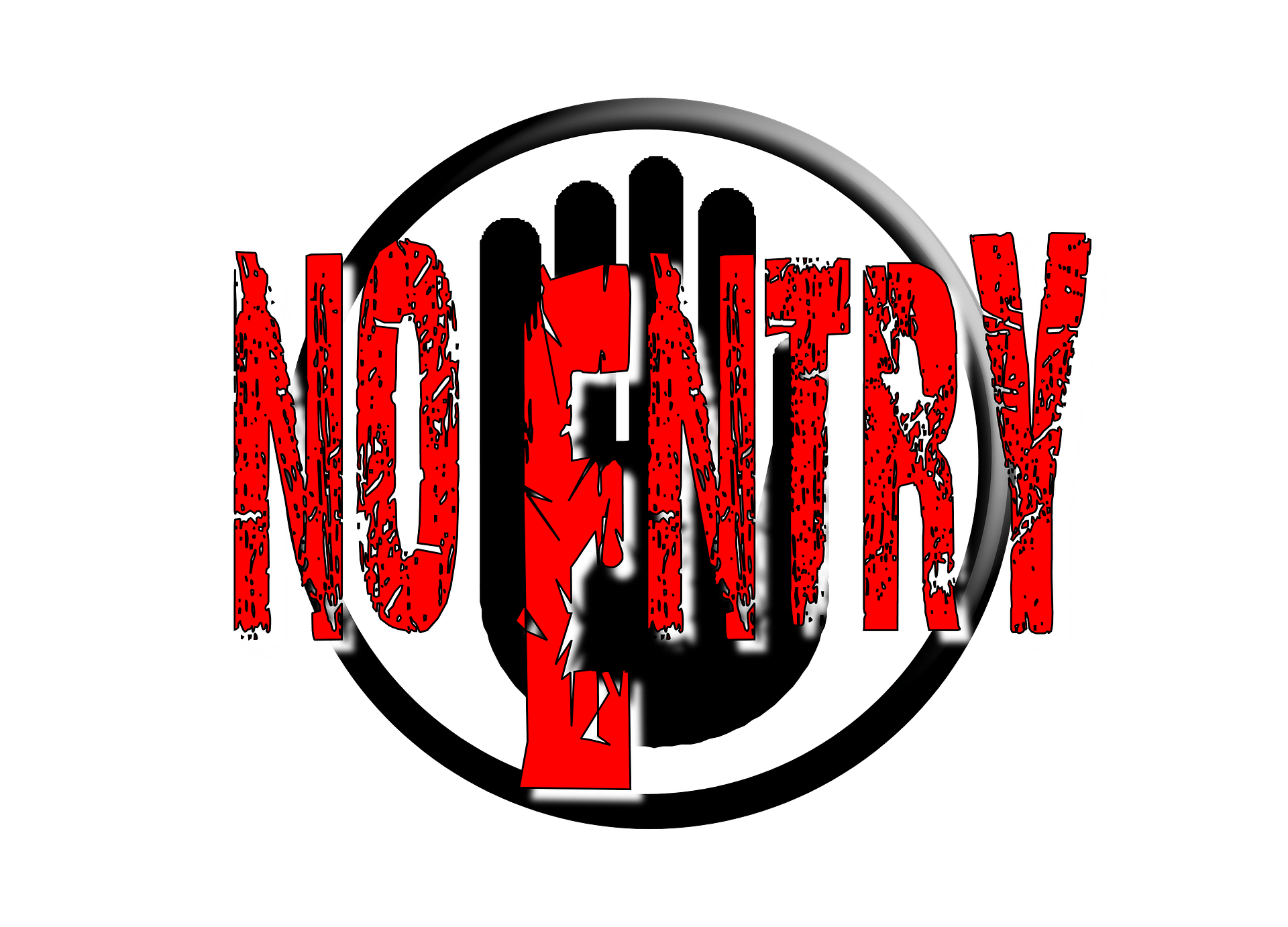 1920x1382 Free photo: No Entry, Graphics, No